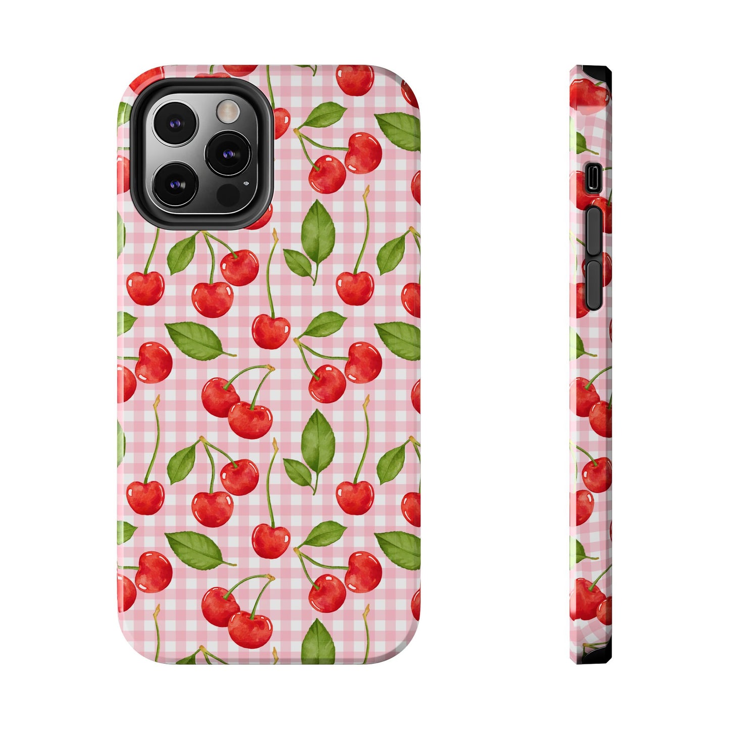 Cherry-Pattern Tough Phone Case - Cute & Durable Protective Case