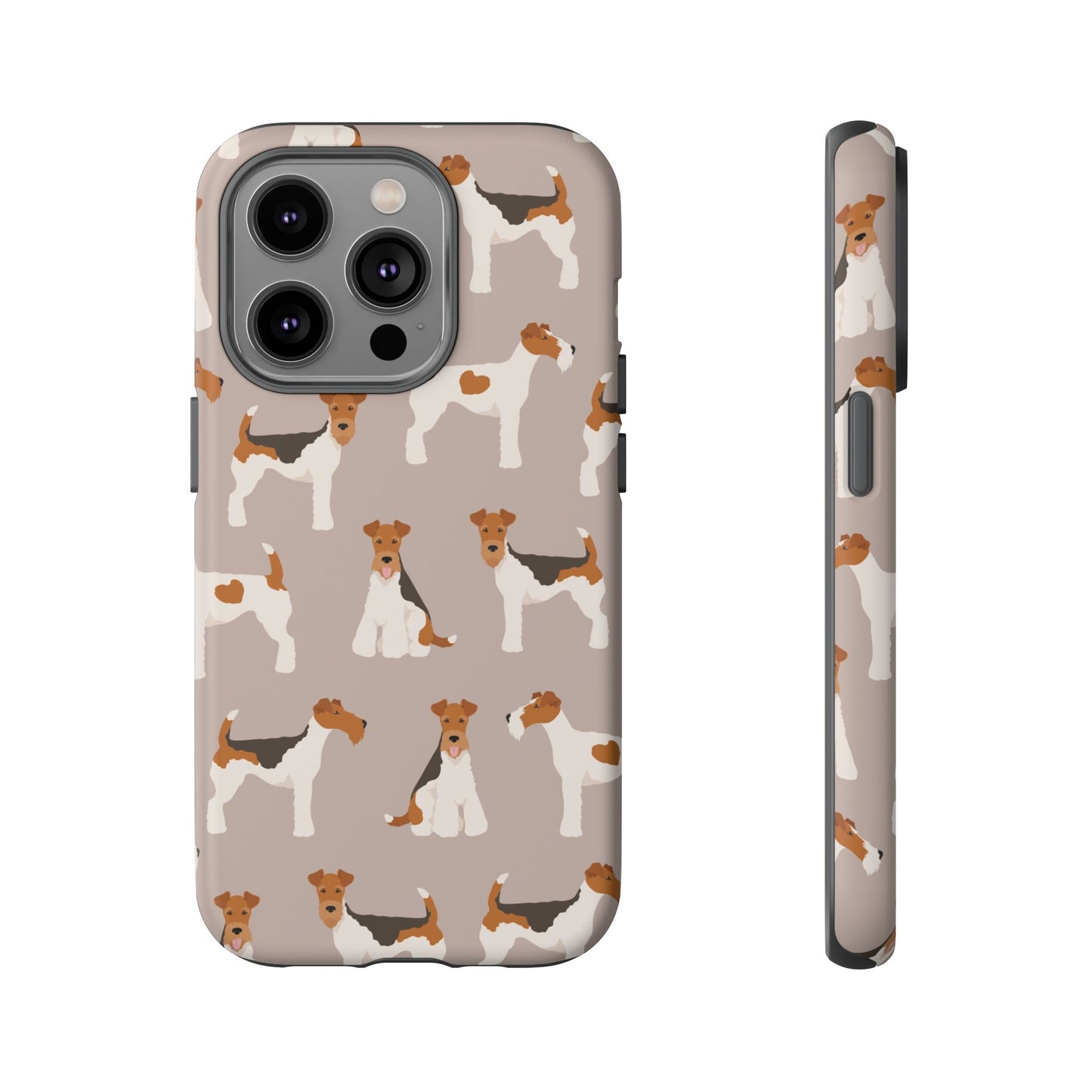 Dog Lover Tough Case - Stylish Phone Case Featuring Playful Fox Terriers