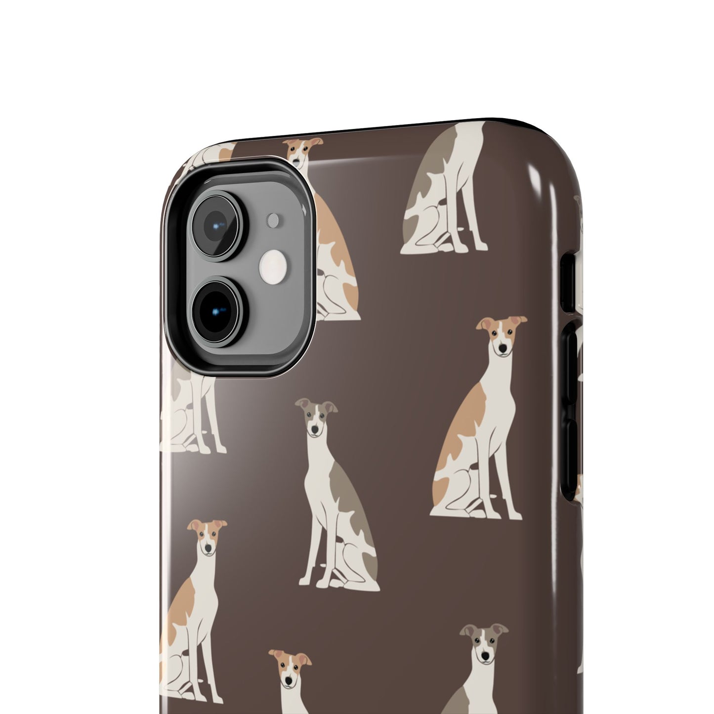 Elegant Grey Hound Pattern Phone Case - Durable & Stylish Dog Lover Accessory