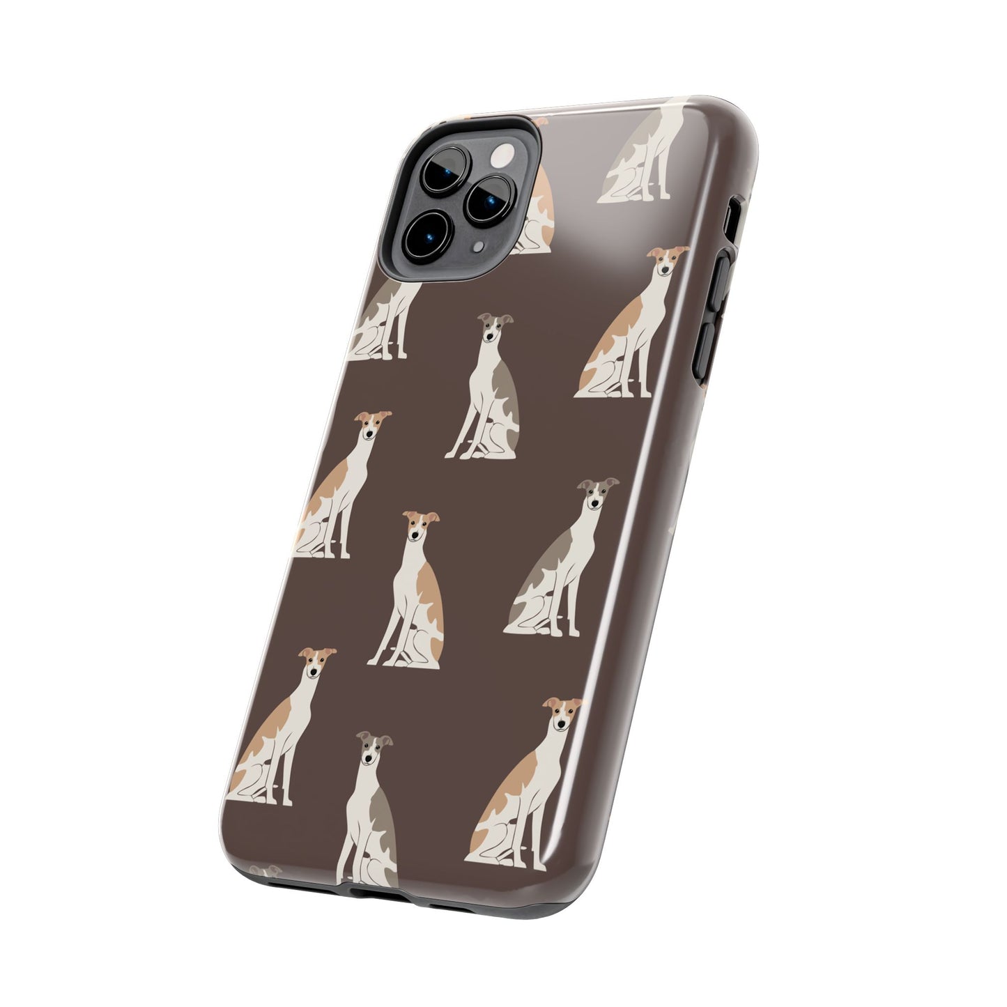 Elegant Grey Hound Pattern Phone Case - Durable & Stylish Dog Lover Accessory
