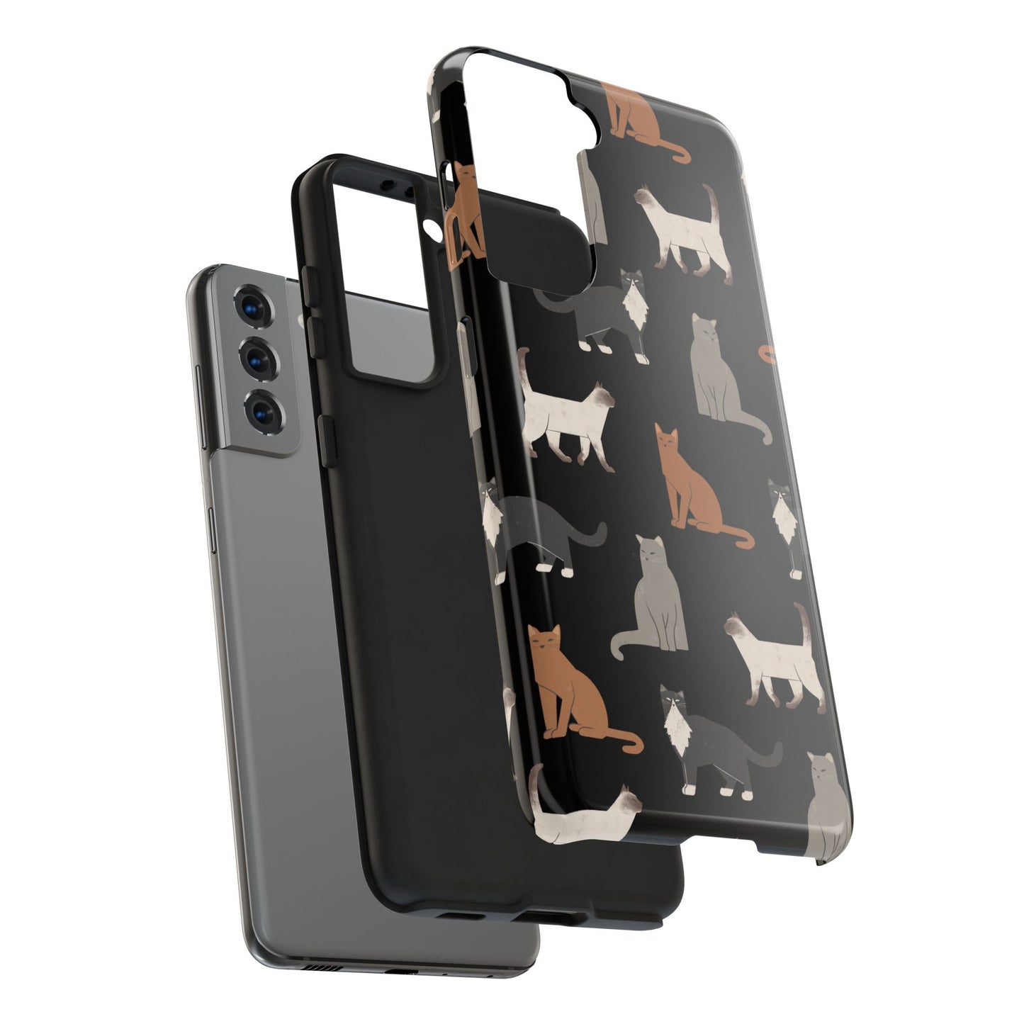 Cubist Cat Tough Phone Case - Stylish & Durable for Pet Fans