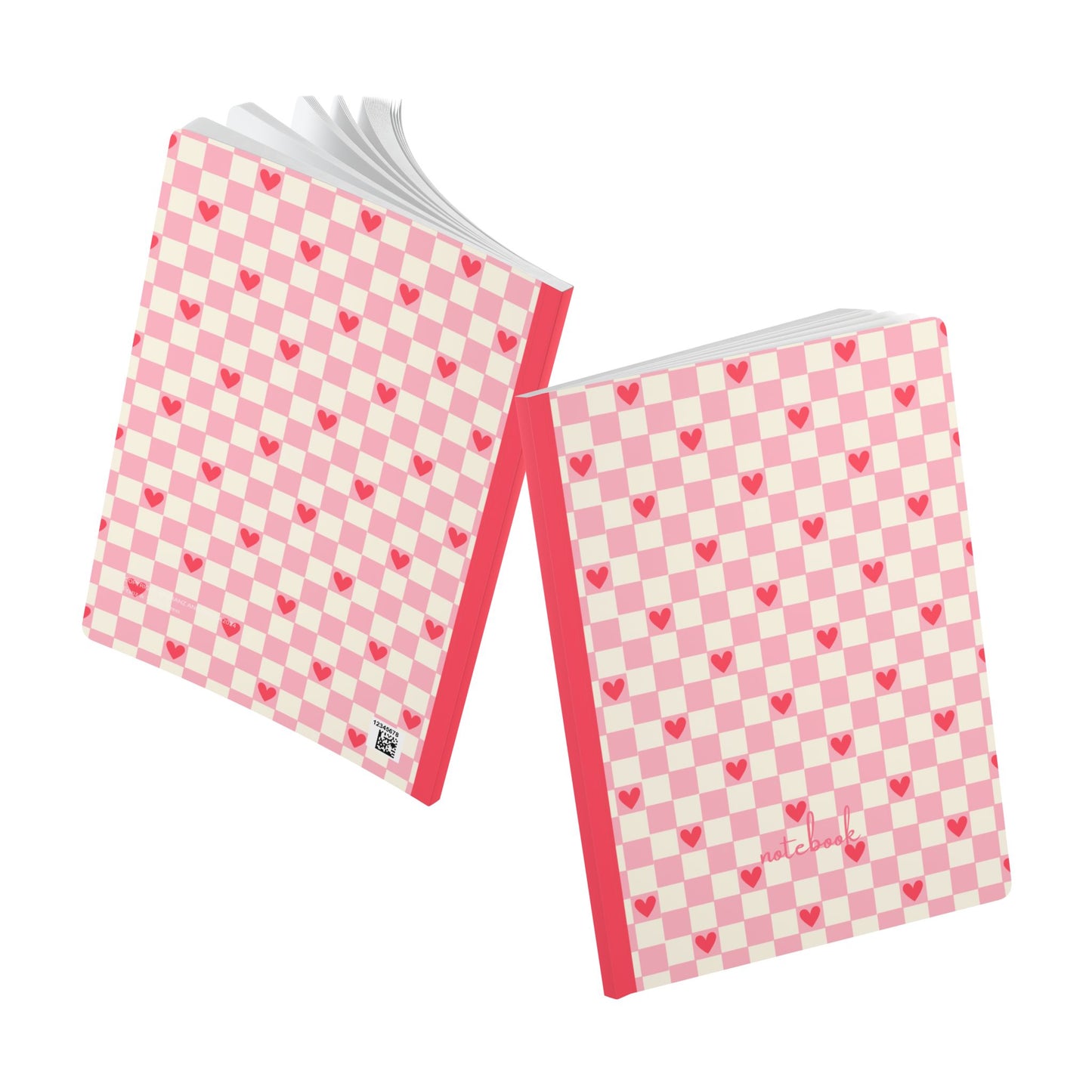 Cute Hearts Softcover Journal with Inside Prints | Perfect for Notes and Gifts