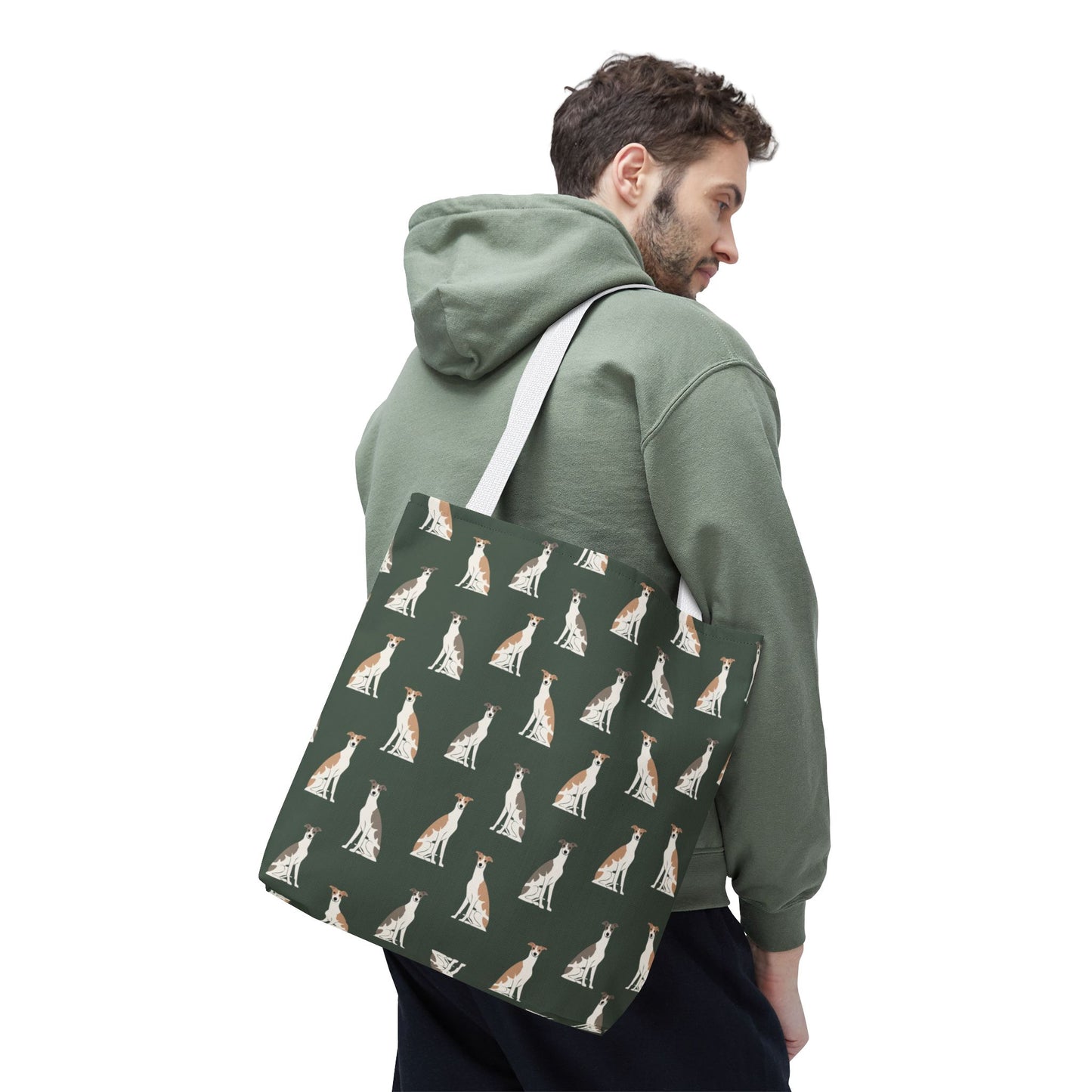 Grey Hound Dog Pattern Tote Bag - Perfect for Pet Lovers!