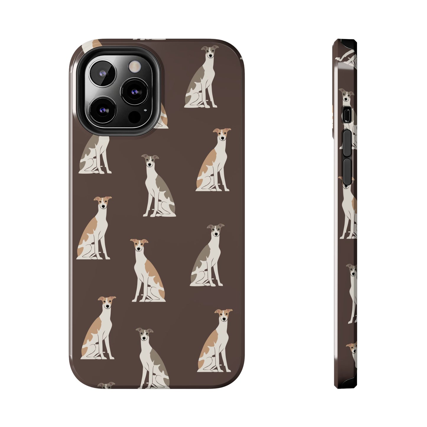 Elegant Grey Hound Pattern Phone Case - Durable & Stylish Dog Lover Accessory