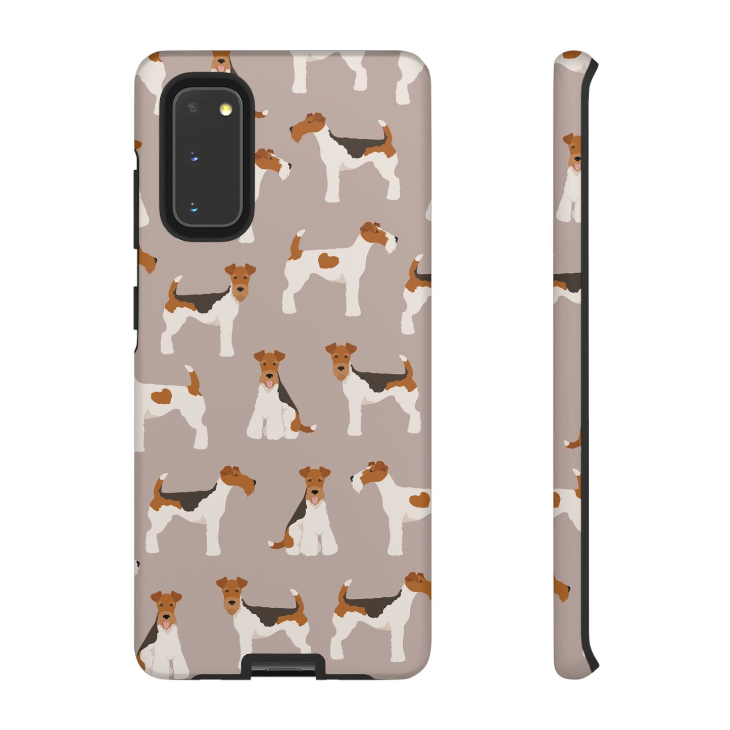 Dog Lover Tough Case - Stylish Phone Case Featuring Playful Fox Terriers