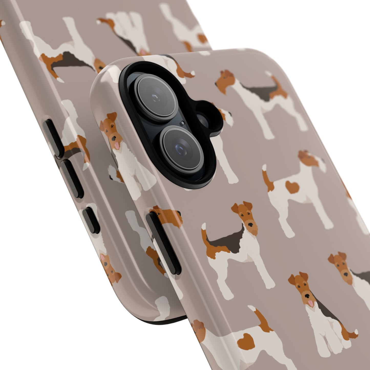 Dog Lover Tough Case - Stylish Phone Case Featuring Playful Fox Terriers