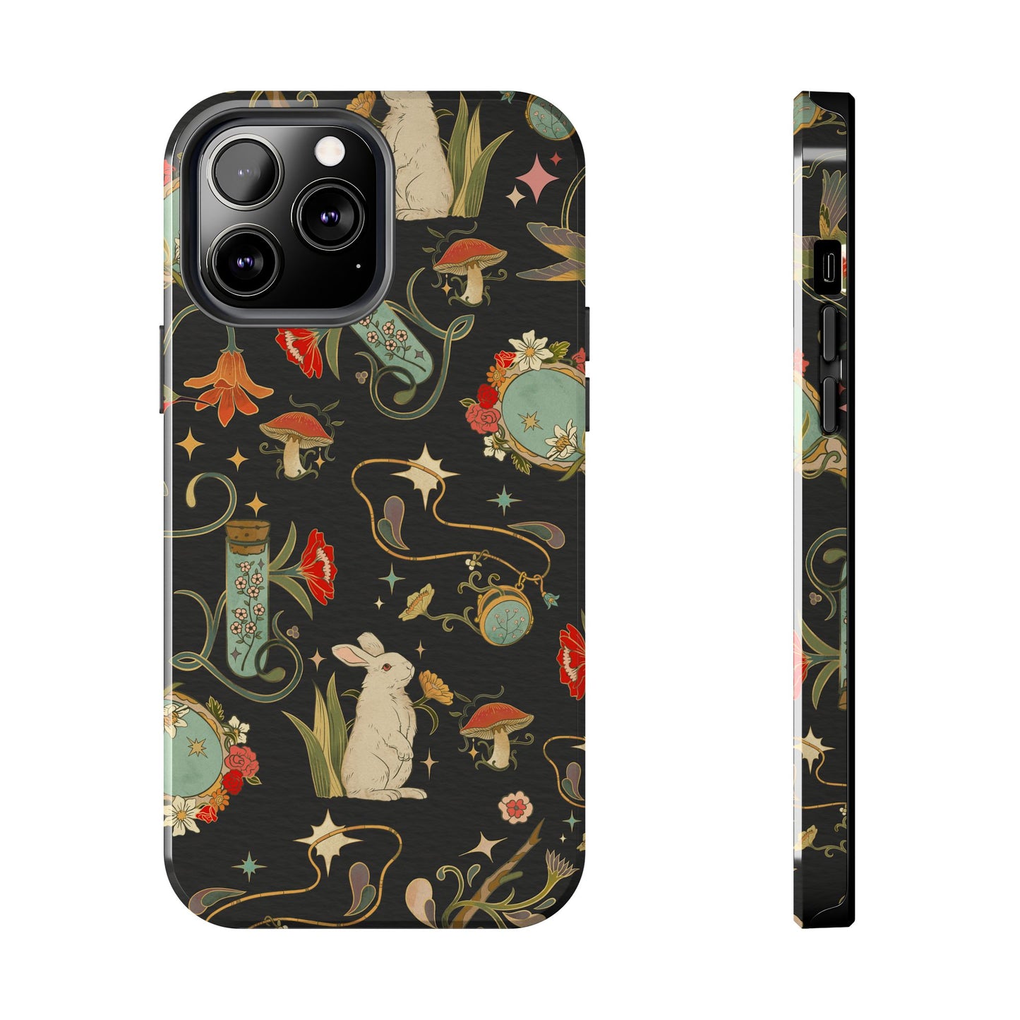 Whimsical Floral Rabbit Phone Case | Tough Protective Cover for Nature Lovers