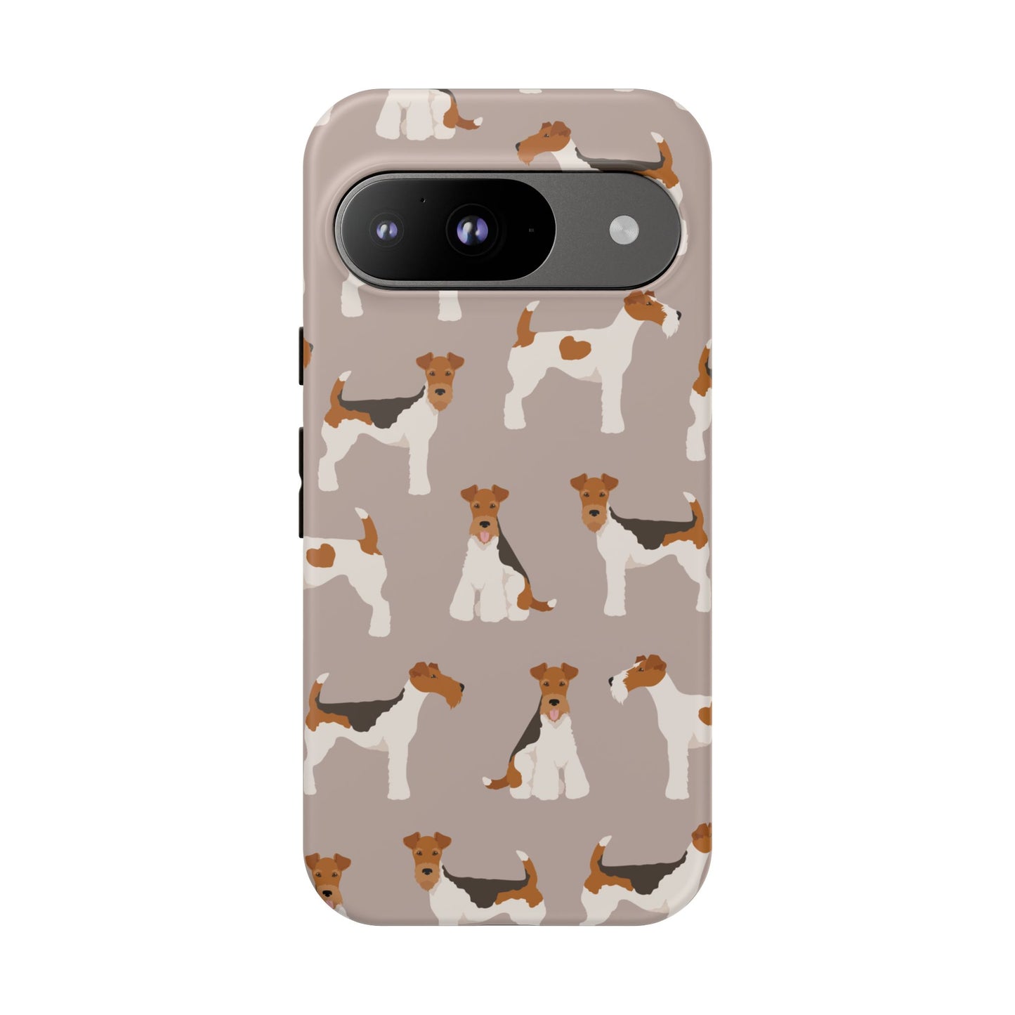 Dog Lover Tough Case - Stylish Phone Case Featuring Playful Fox Terriers