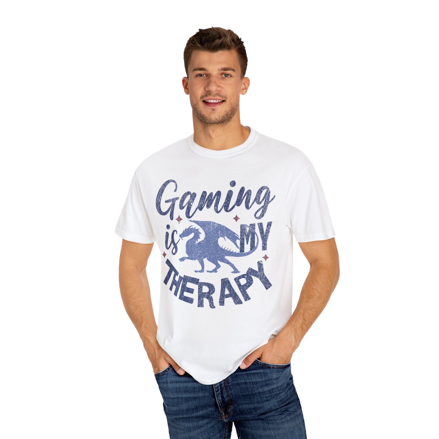 Gaming Therapy Unisex Garment-Dyed T-Shirt | Perfect for Gamers & Casual Wear