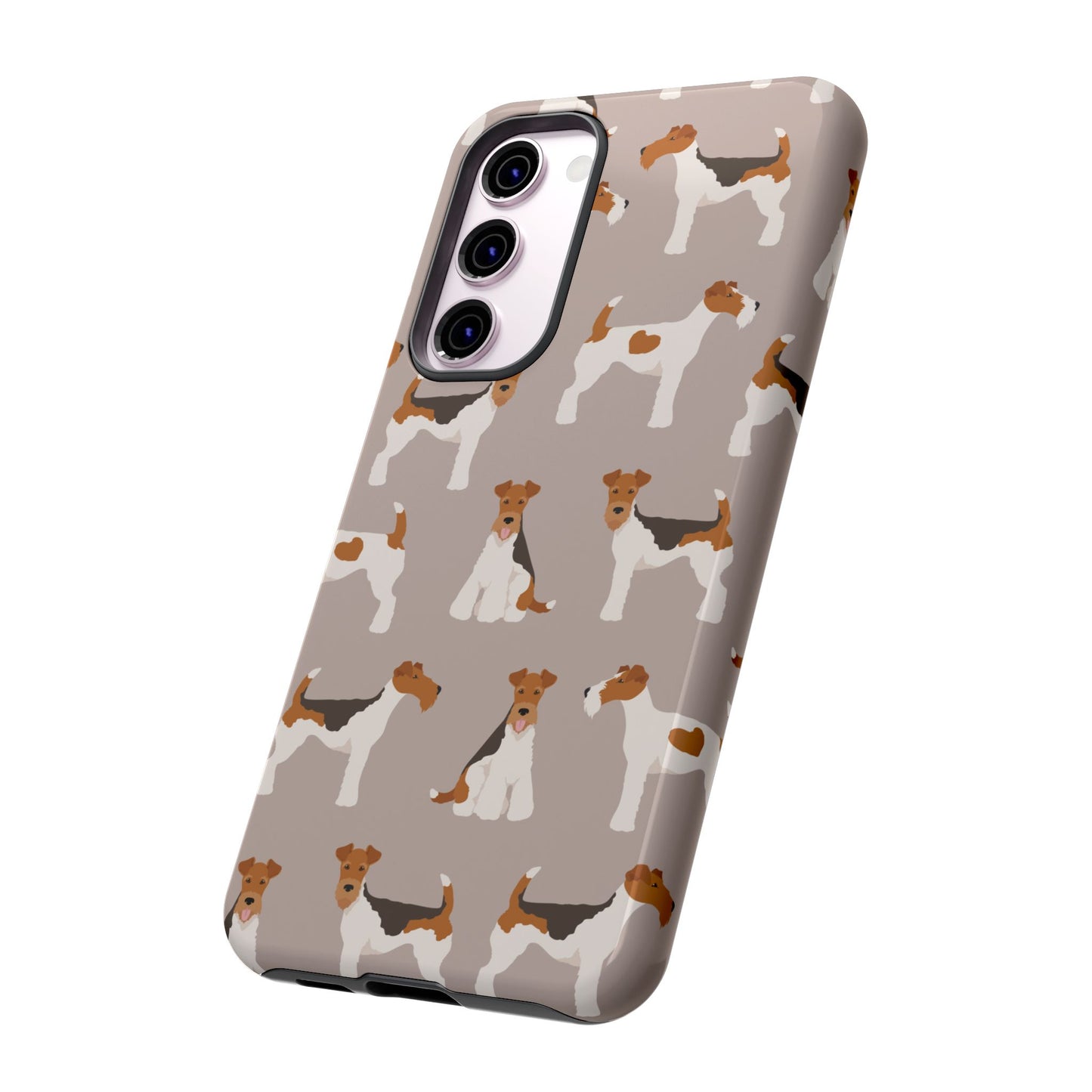 Dog Lover Tough Case - Stylish Phone Case Featuring Playful Fox Terriers