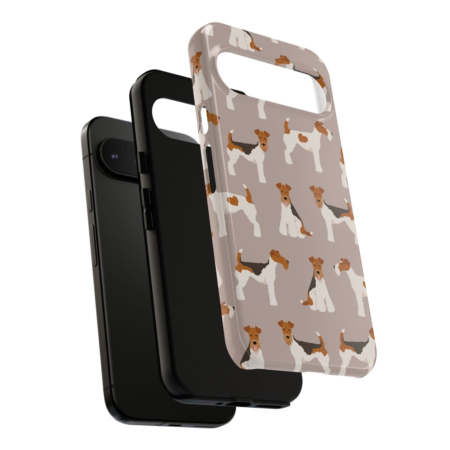 Dog Lover Tough Case - Stylish Phone Case Featuring Playful Fox Terriers