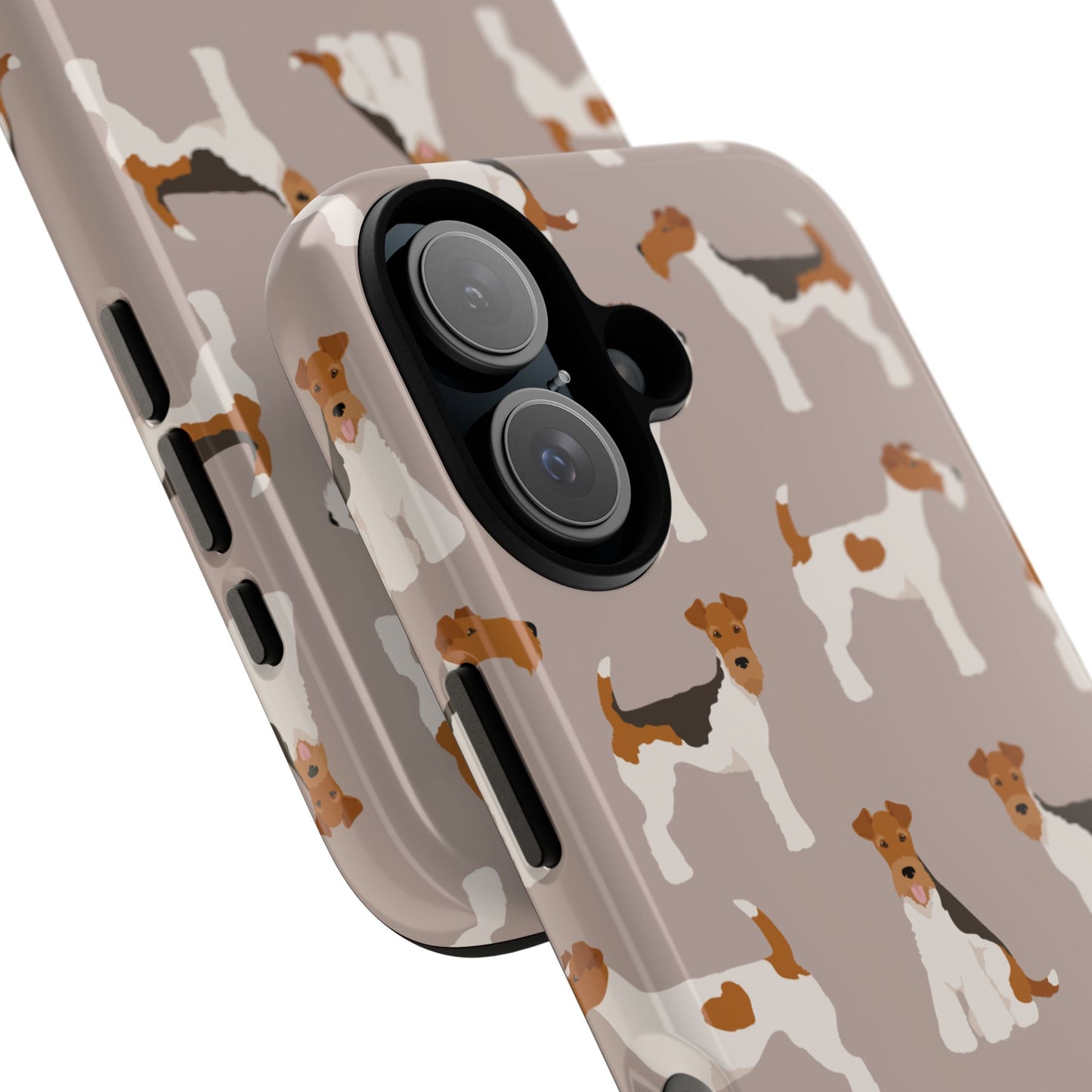Dog Lover Tough Case - Stylish Phone Case Featuring Playful Fox Terriers