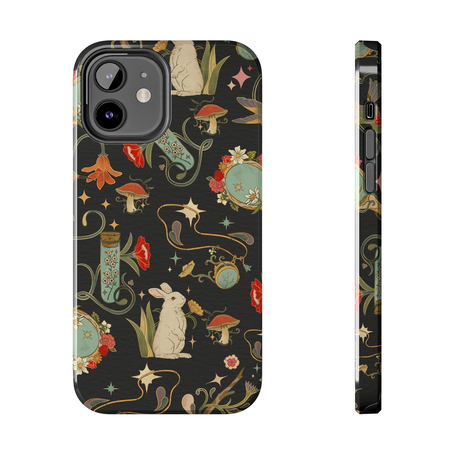 Whimsical Floral Rabbit Phone Case | Tough Protective Cover for Nature Lovers
