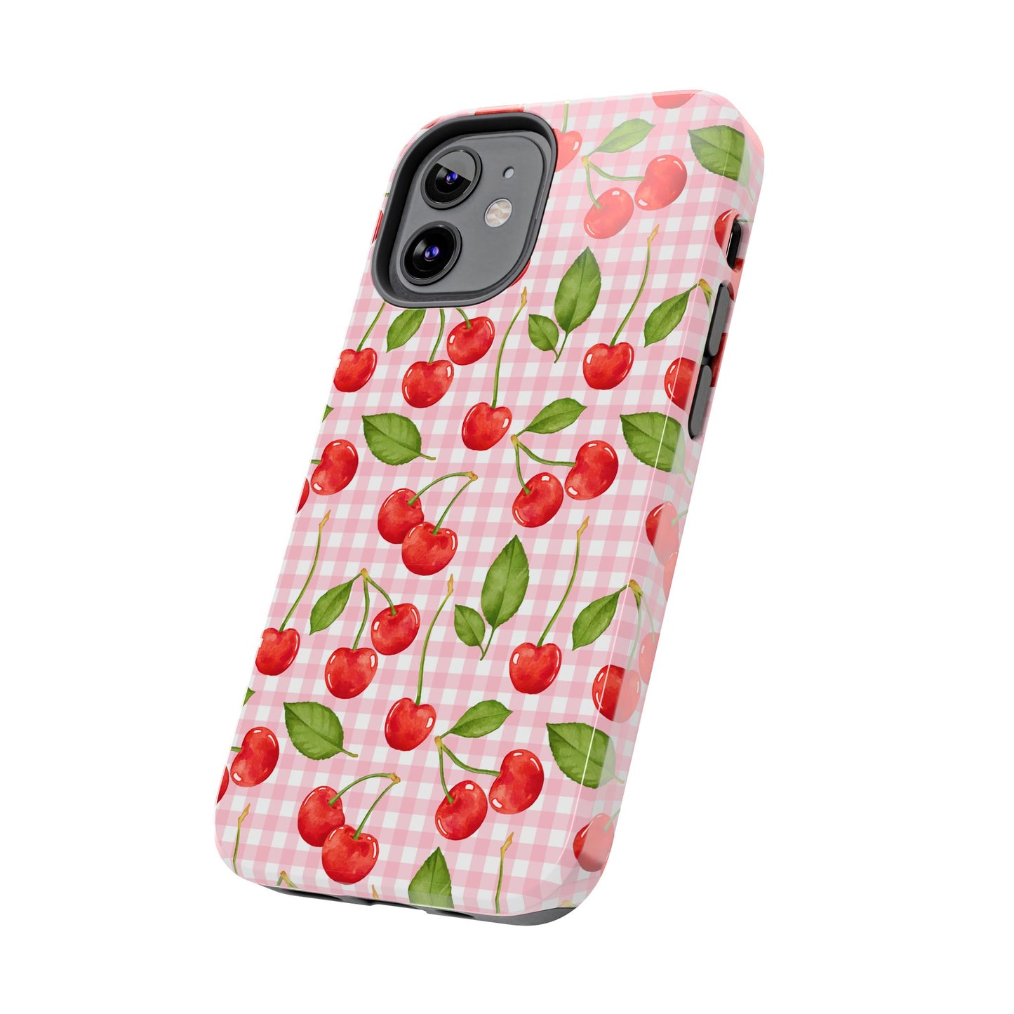 Cherry-Pattern Tough Phone Case - Cute & Durable Protective Case