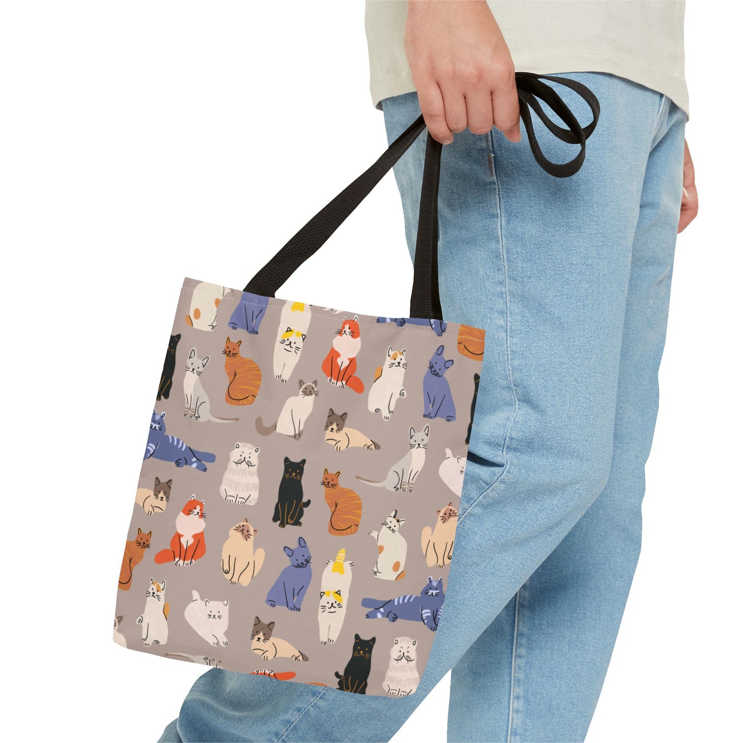 Cute Cat Pattern Tote Bag - Ideal for Pet Lovers and Everyday Use