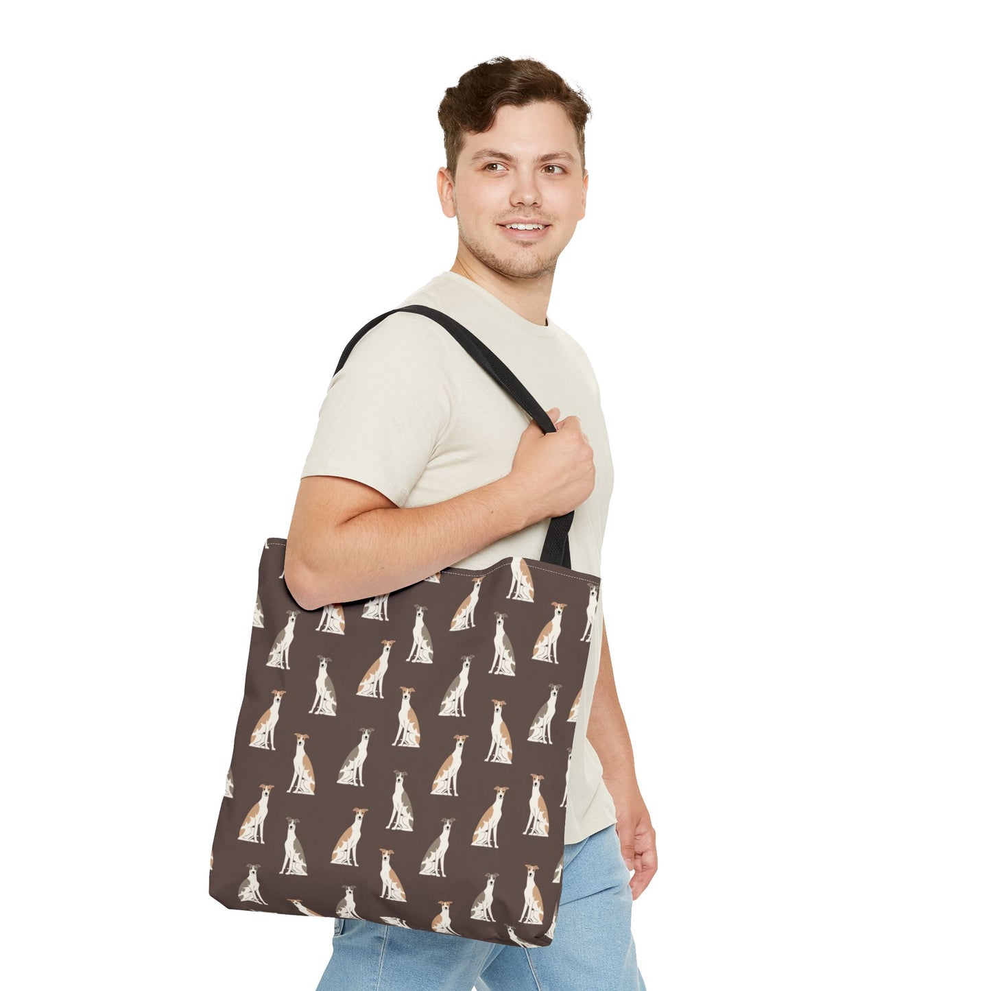 Grey Hound Dog Pattern Tote Bag - Perfect for Pet Lovers!