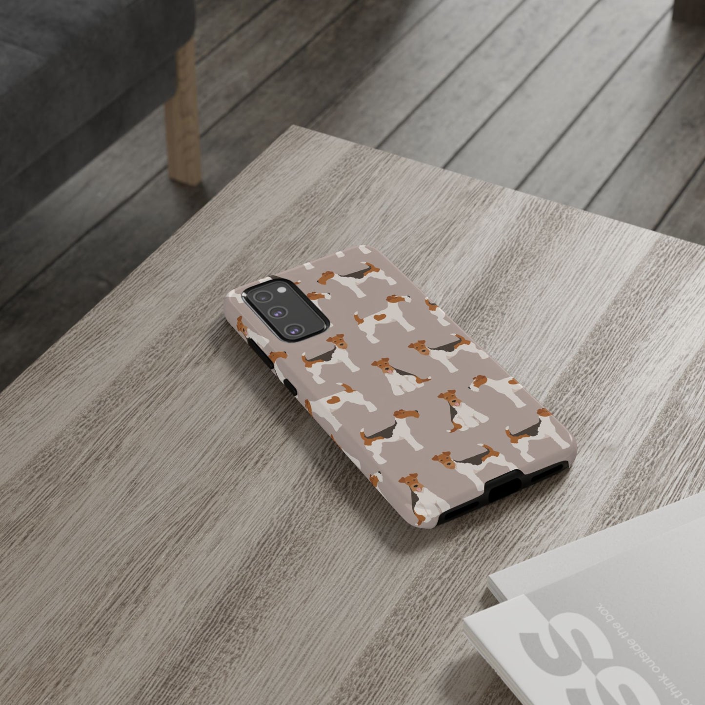 Dog Lover Tough Case - Stylish Phone Case Featuring Playful Fox Terriers