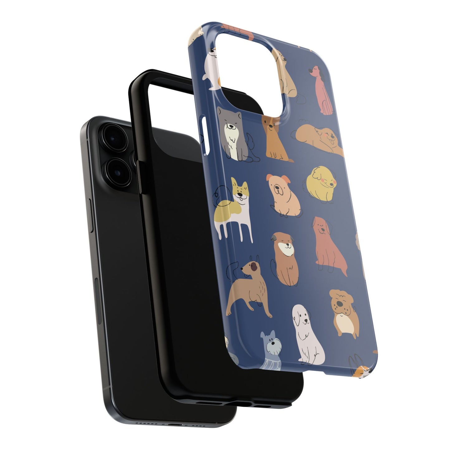 Cute Cartoon Dog Tough Phone Case - Perfect for Pet Lovers