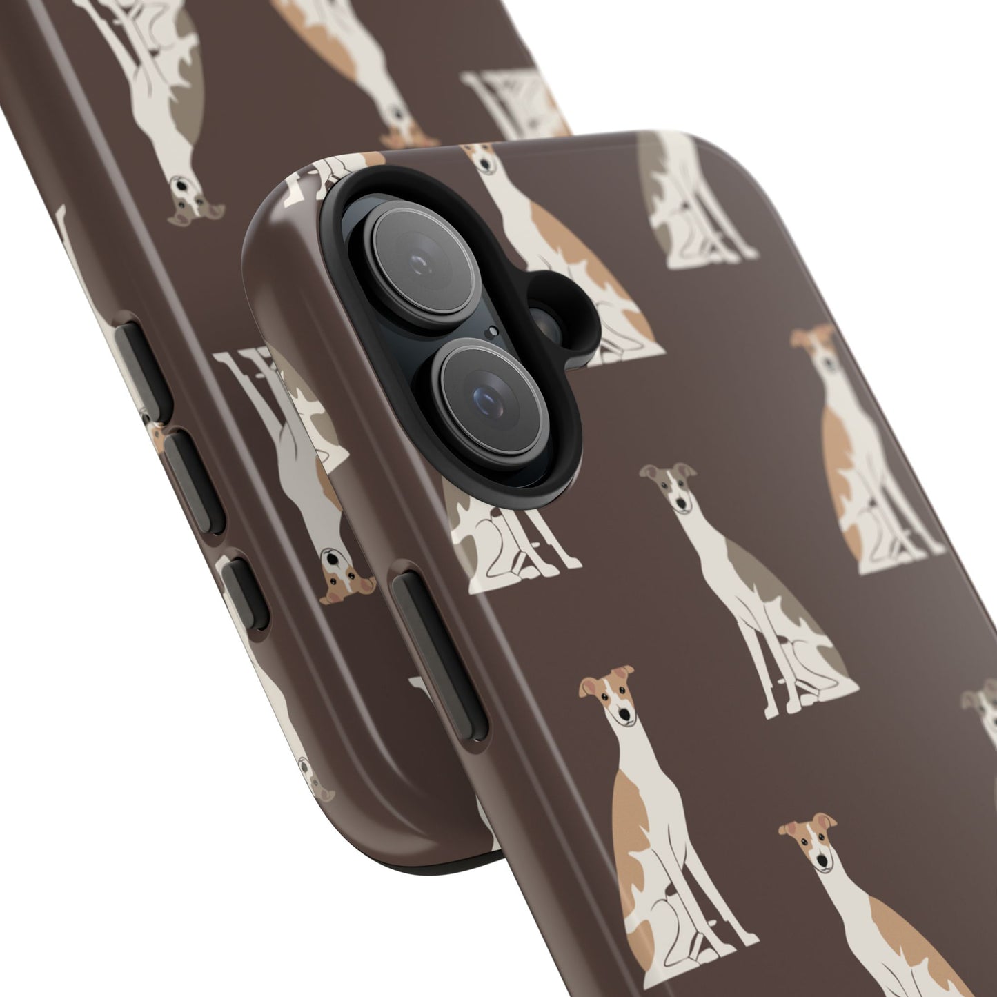 Elegant Grey Hound Pattern Phone Case - Durable & Stylish Dog Lover Accessory