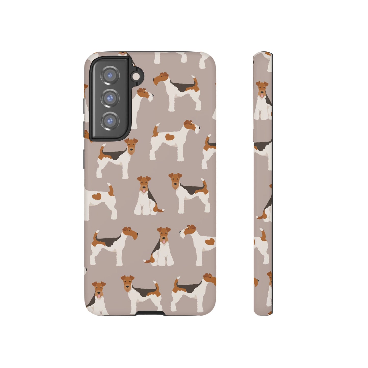 Dog Lover Tough Case - Stylish Phone Case Featuring Playful Fox Terriers