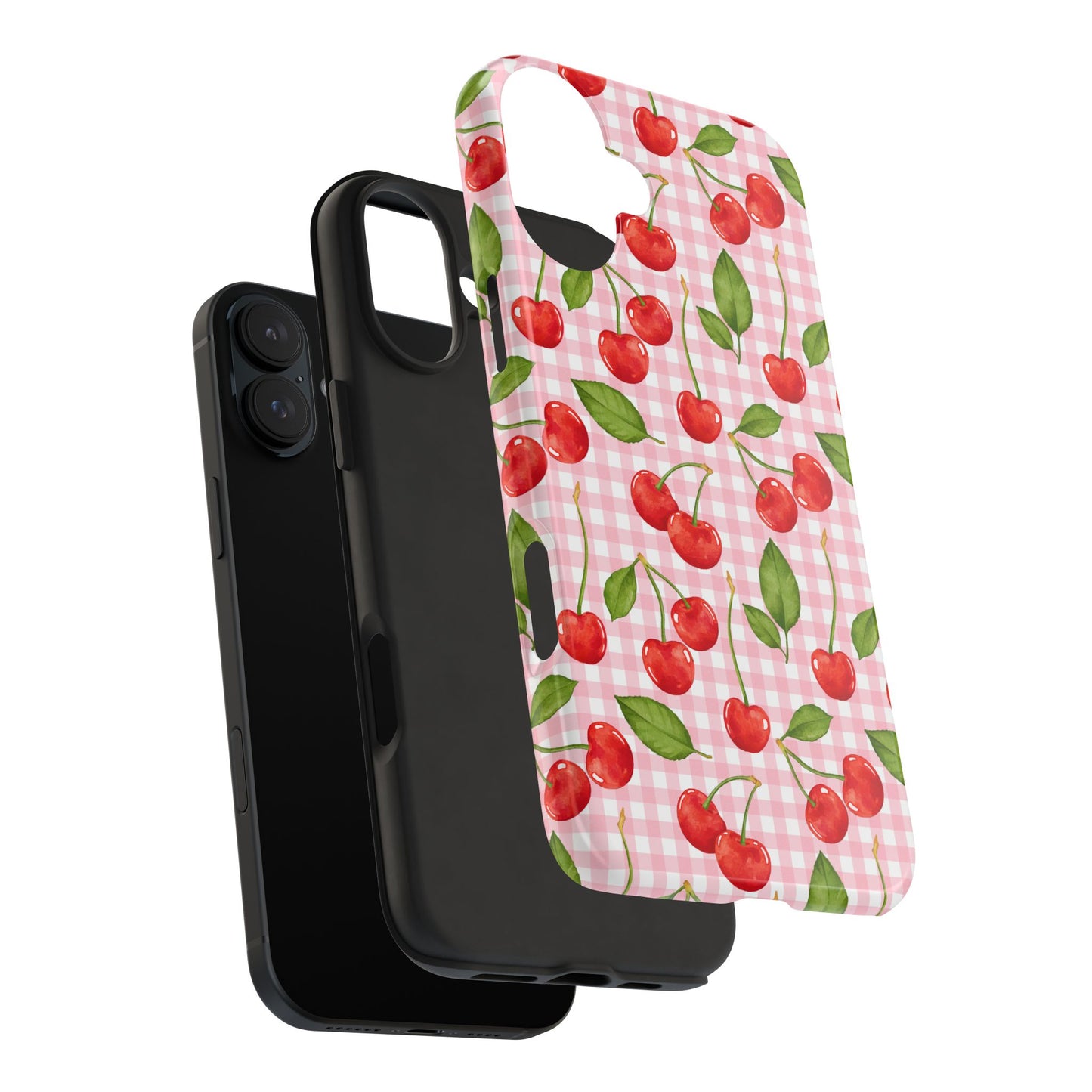 Cherry-Pattern Tough Phone Case - Cute & Durable Protective Case