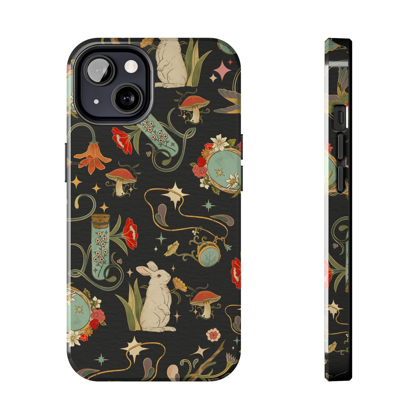 Whimsical Floral Rabbit Phone Case | Tough Protective Cover for Nature Lovers
