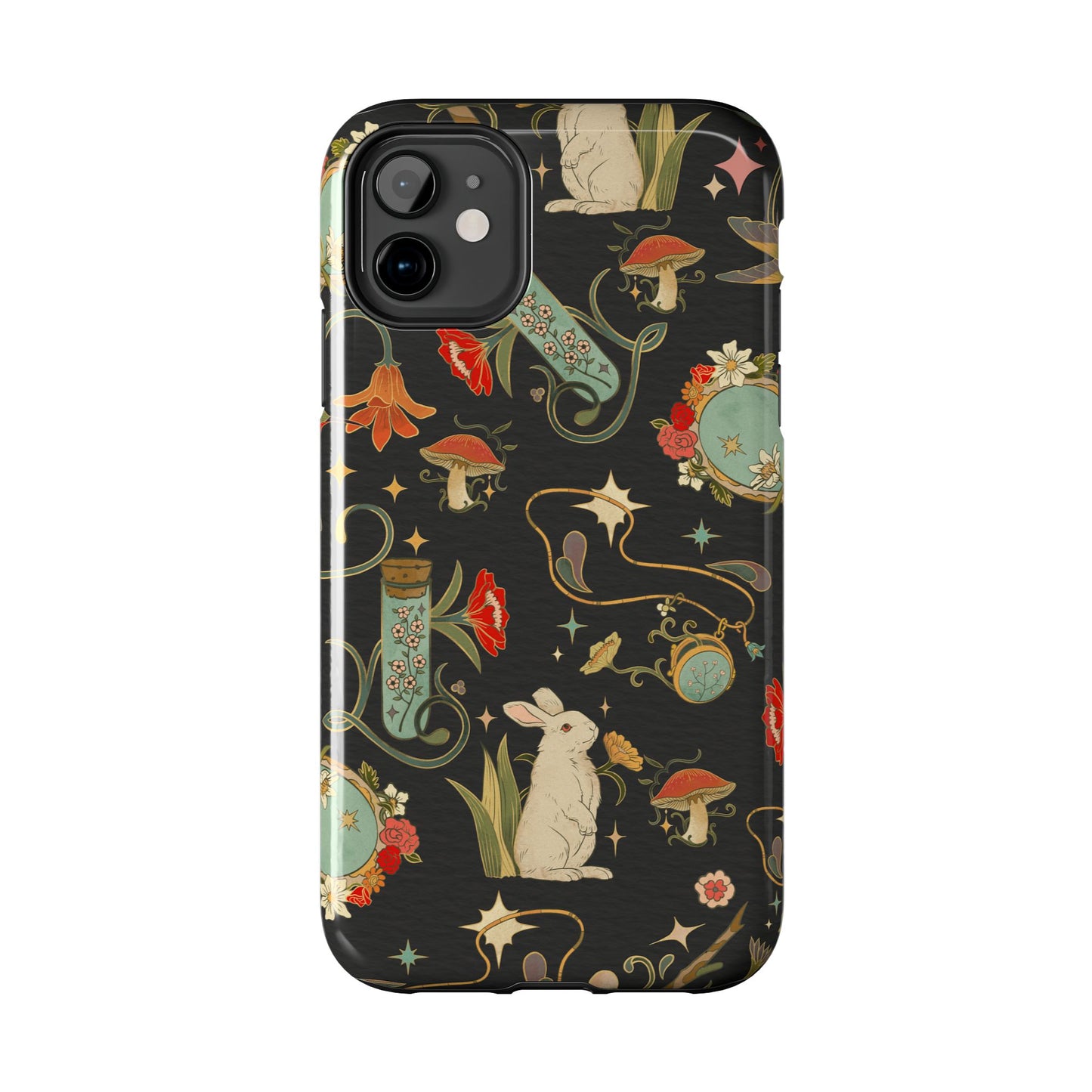 Whimsical Floral Rabbit Phone Case | Tough Protective Cover for Nature Lovers