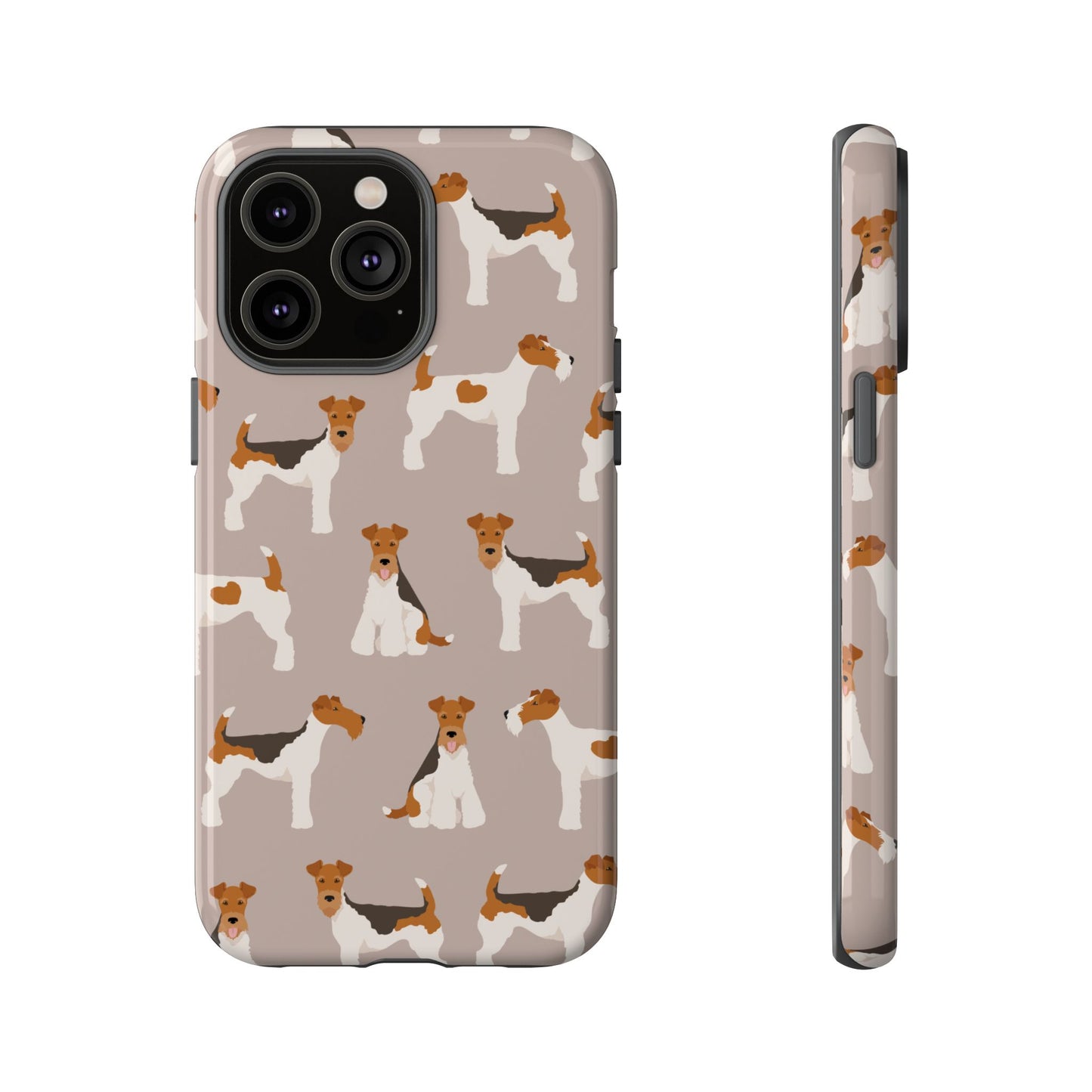 Dog Lover Tough Case - Stylish Phone Case Featuring Playful Fox Terriers