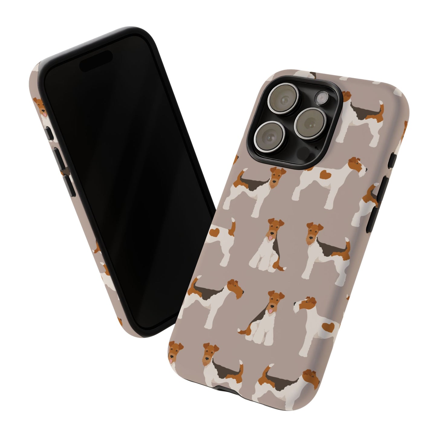 Dog Lover Tough Case - Stylish Phone Case Featuring Playful Fox Terriers
