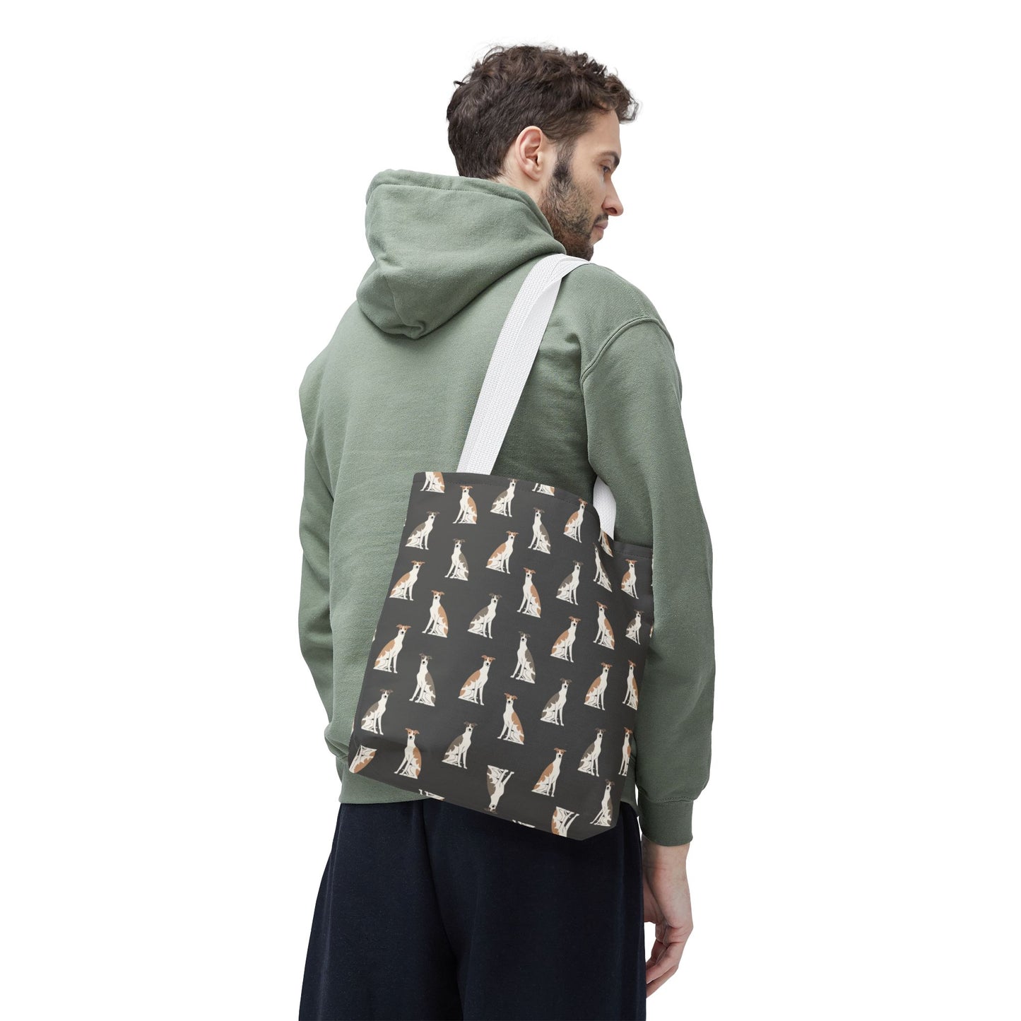 Grey Hound Dog Pattern Tote Bag - Perfect for Pet Lovers!