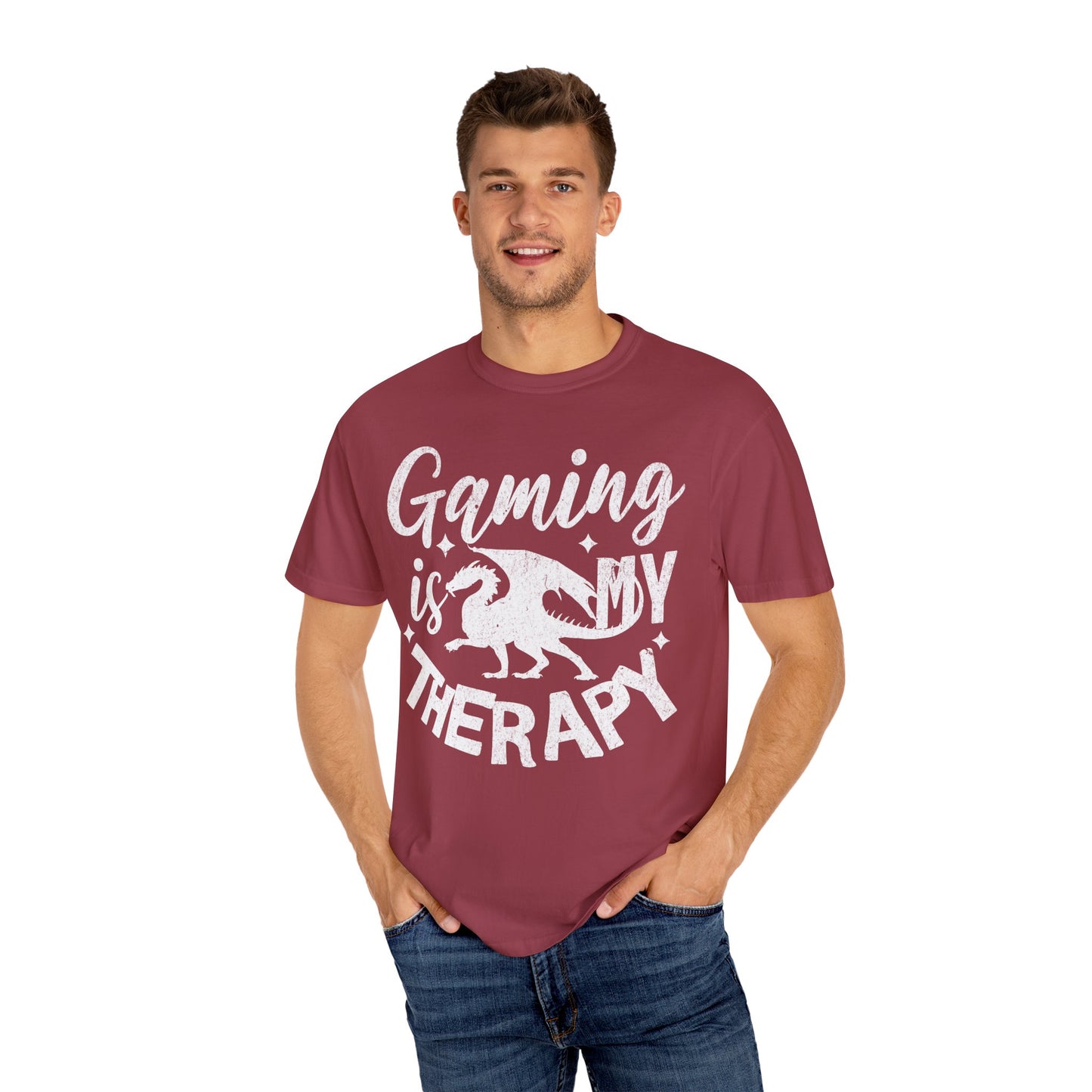 Gaming Therapy Unisex Garment-Dyed T-Shirt | Perfect for Gamers & Casual Wear