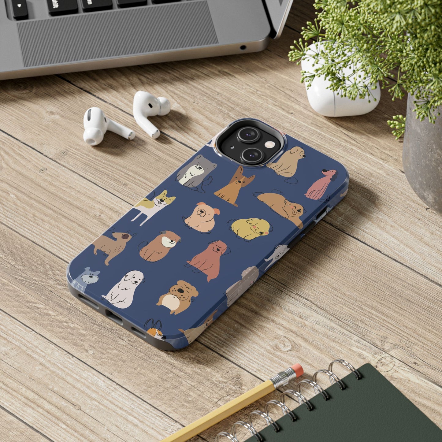Cute Cartoon Dog Tough Phone Case - Perfect for Pet Lovers