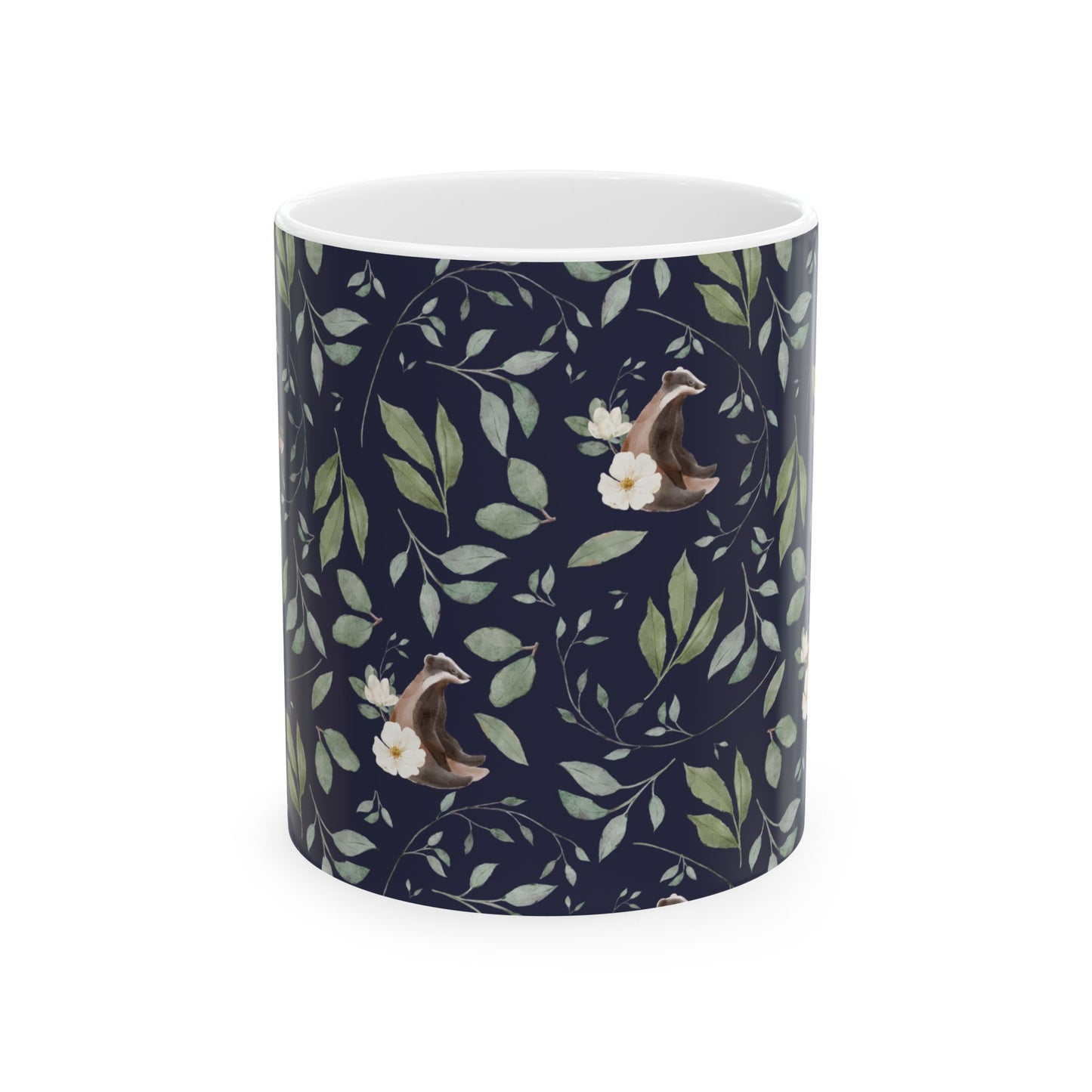 Botanical Badger Ceramic Mug - 11oz & 15oz