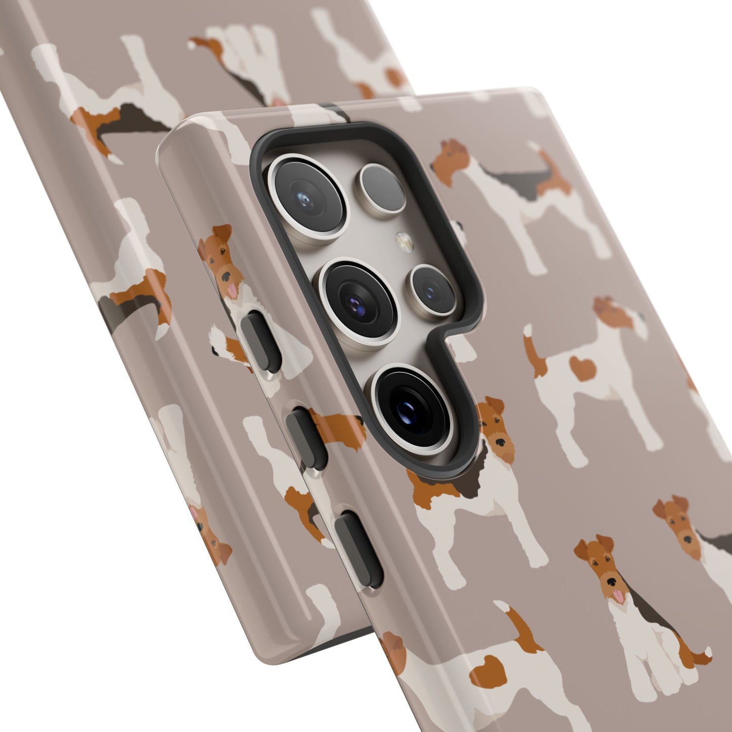 Dog Lover Tough Case - Stylish Phone Case Featuring Playful Fox Terriers