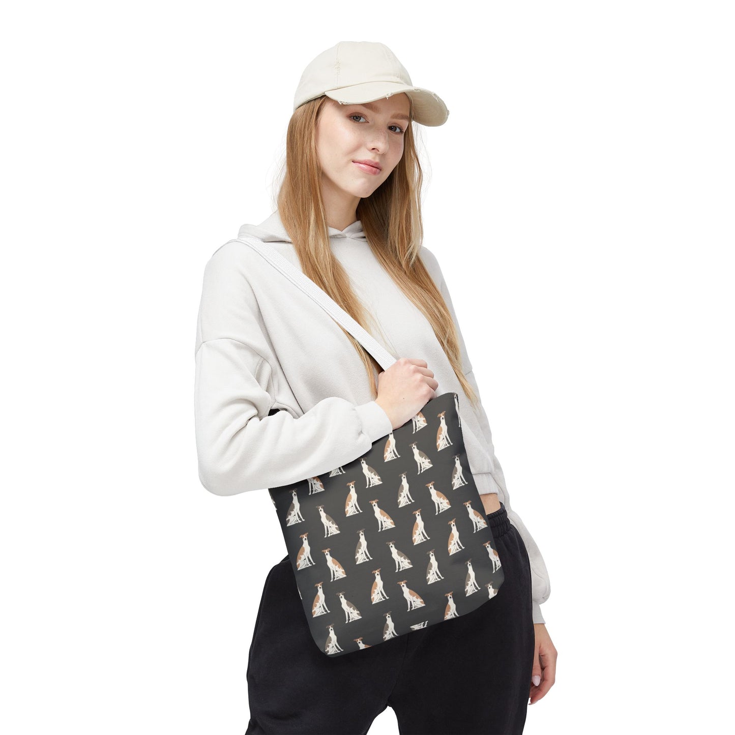 Grey Hound Dog Pattern Tote Bag - Perfect for Pet Lovers!