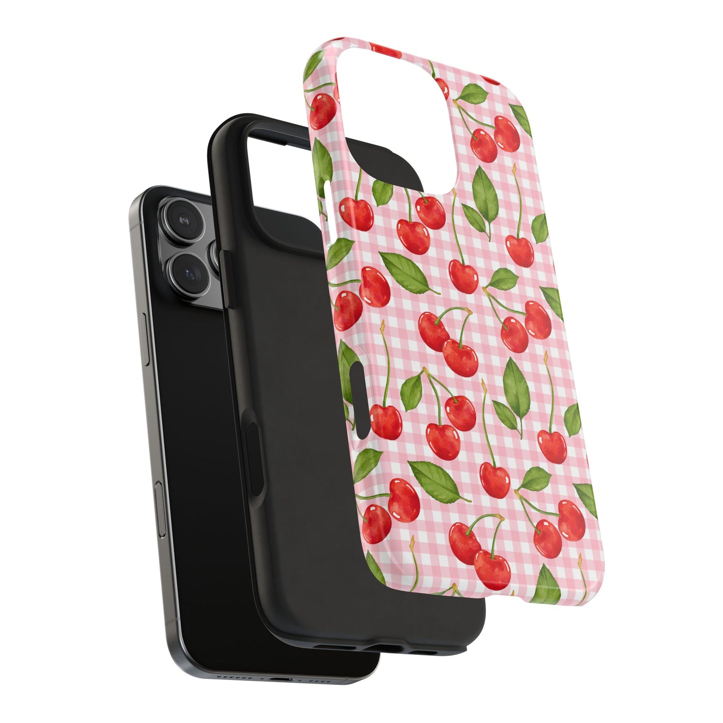 Cherry-Pattern Tough Phone Case - Cute & Durable Protective Case