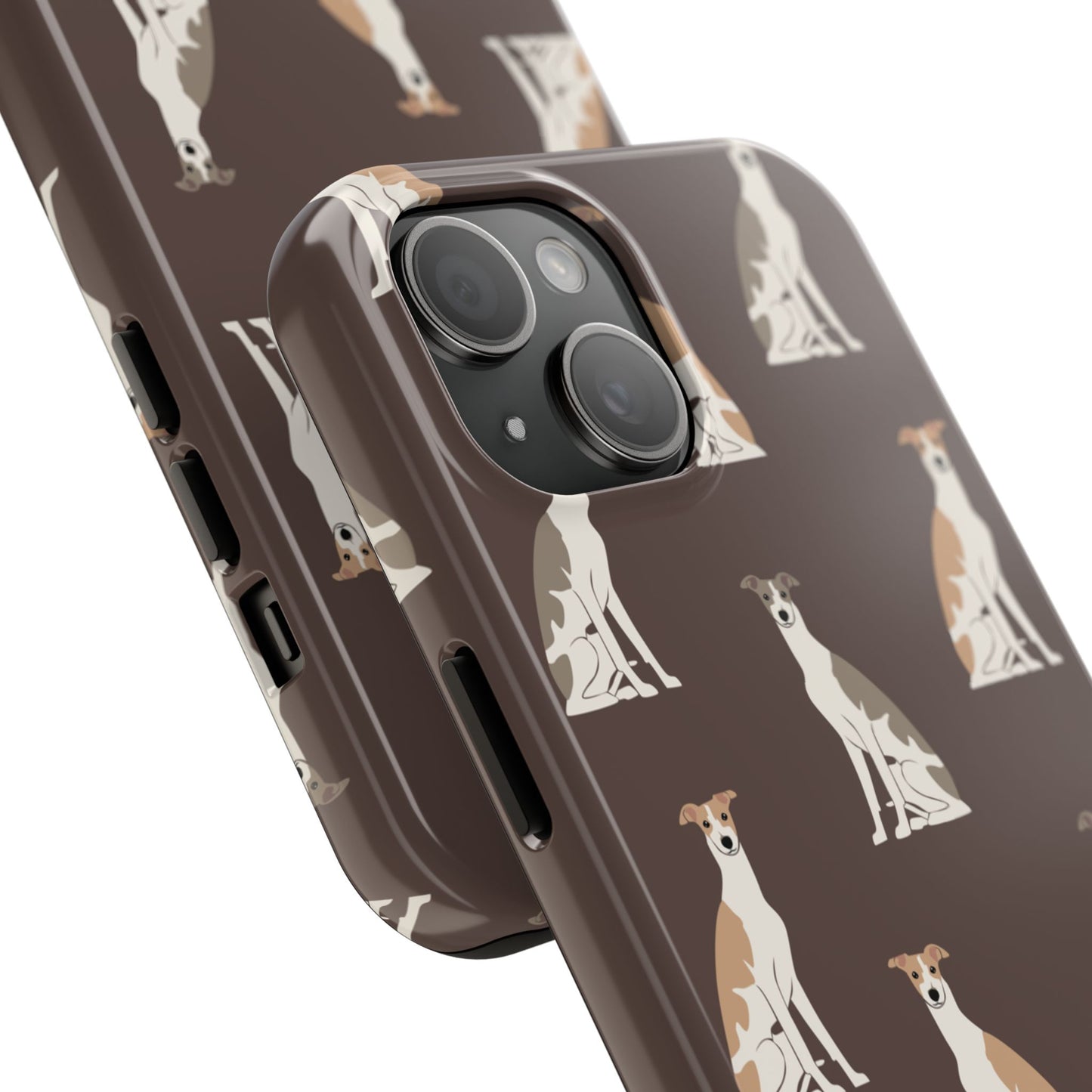 Elegant Grey Hound Pattern Phone Case - Durable & Stylish Dog Lover Accessory