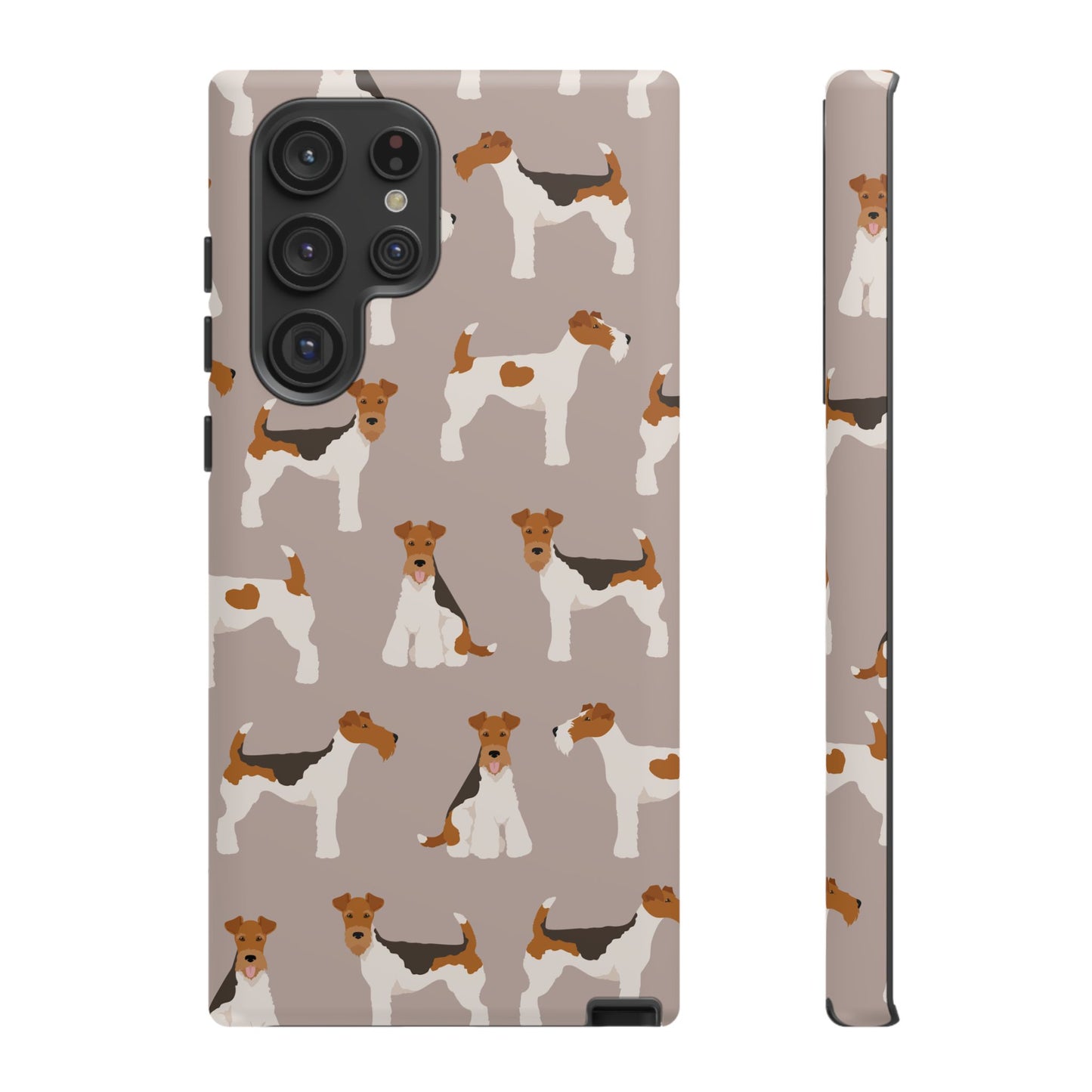 Dog Lover Tough Case - Stylish Phone Case Featuring Playful Fox Terriers