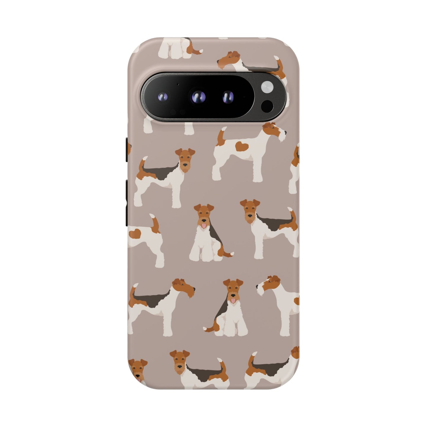 Dog Lover Tough Case - Stylish Phone Case Featuring Playful Fox Terriers
