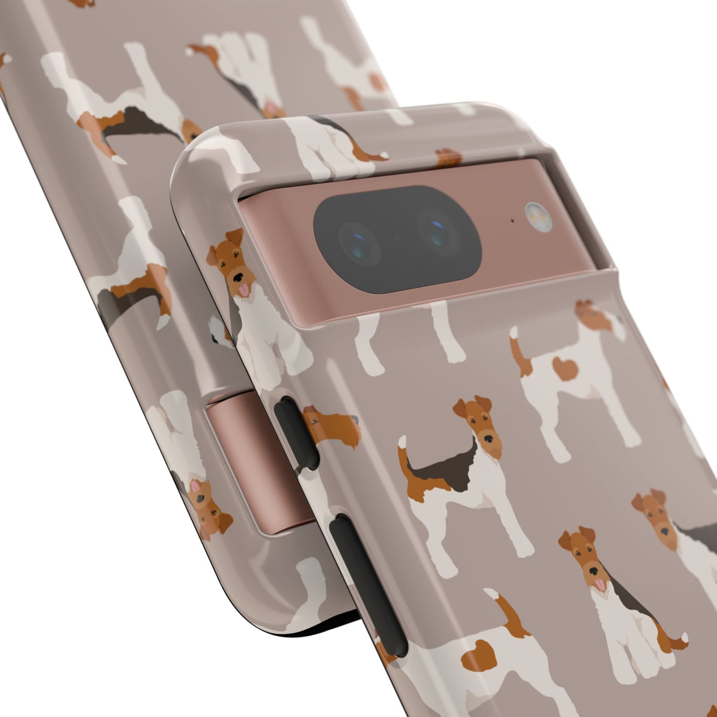 Dog Lover Tough Case - Stylish Phone Case Featuring Playful Fox Terriers