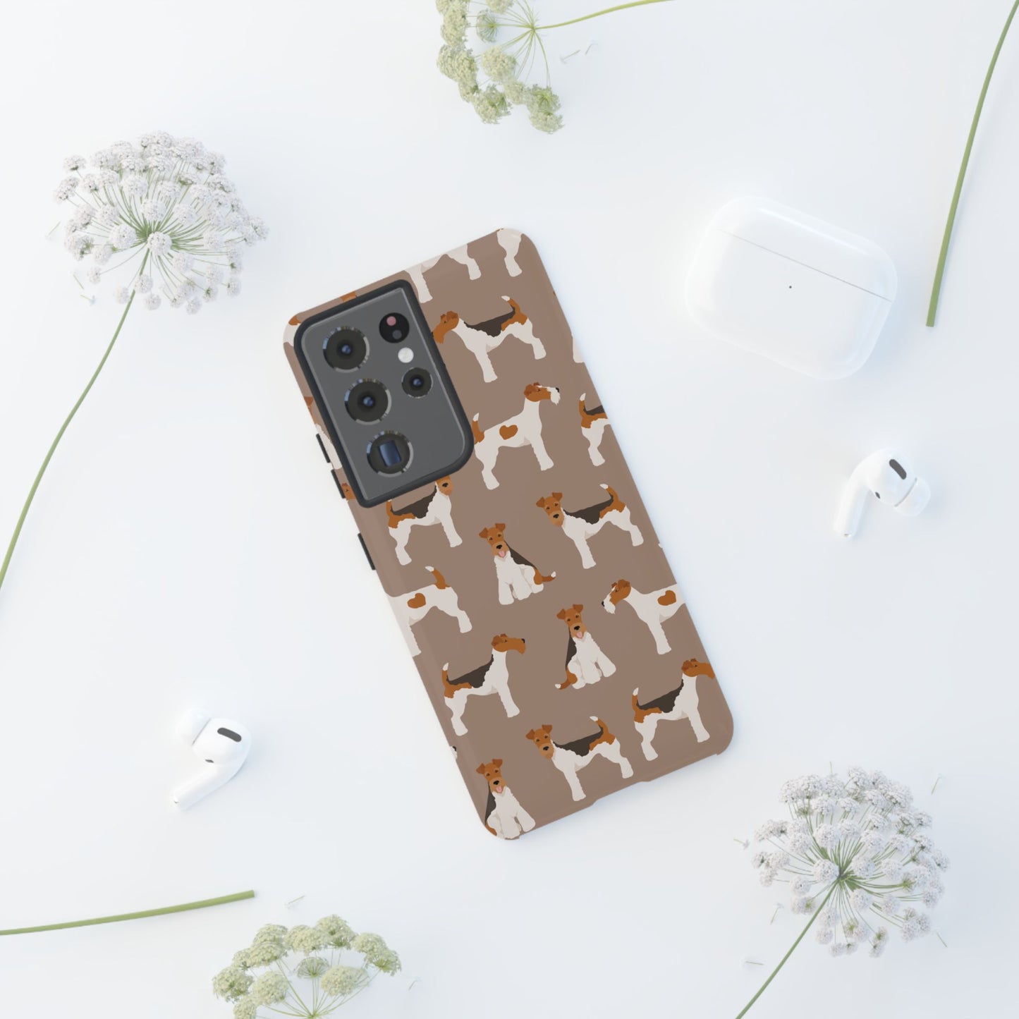 Wire Fox Terrier Lover Tough Case - Stylish Phone Case Featuring Playful Fox Terriers