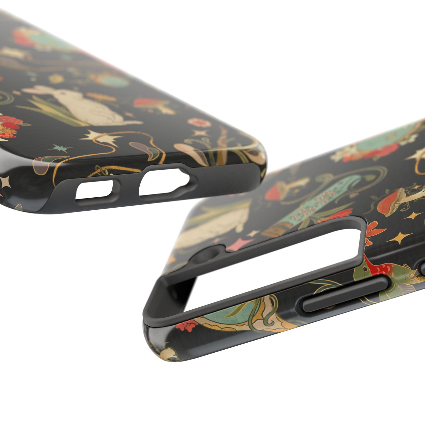 Whimsical Floral Rabbit Phone Case | Tough Protective Cover for Nature Lovers