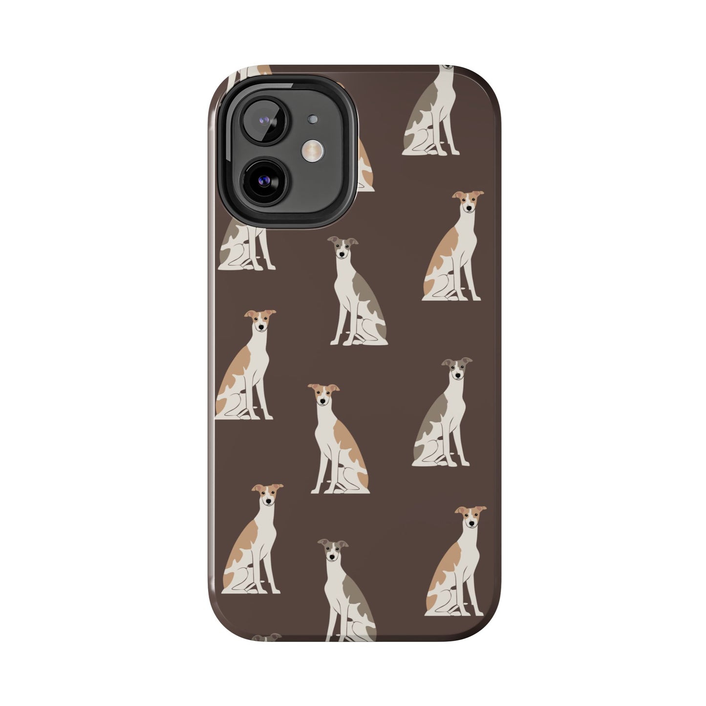 Elegant Grey Hound Pattern Phone Case - Durable & Stylish Dog Lover Accessory