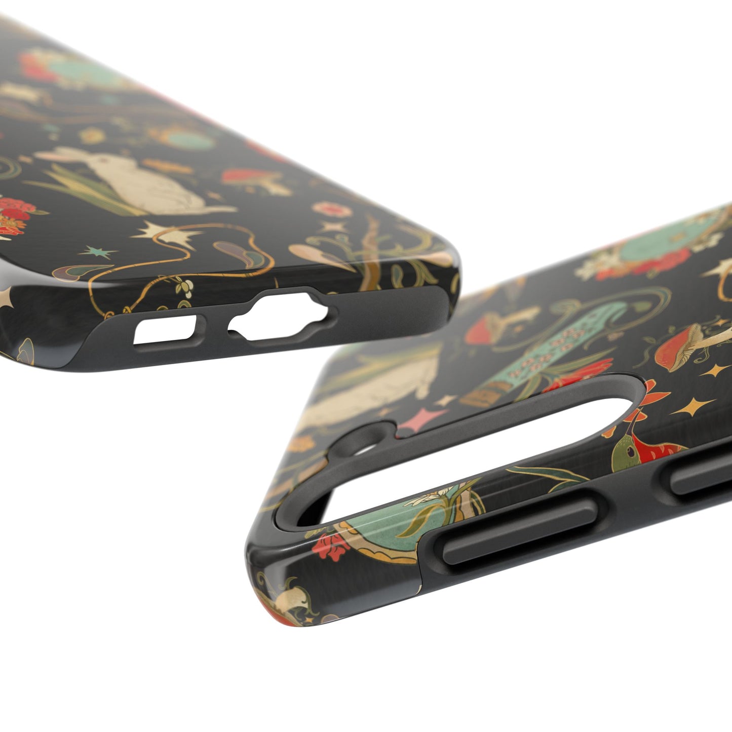 Whimsical Floral Rabbit Phone Case | Tough Protective Cover for Nature Lovers