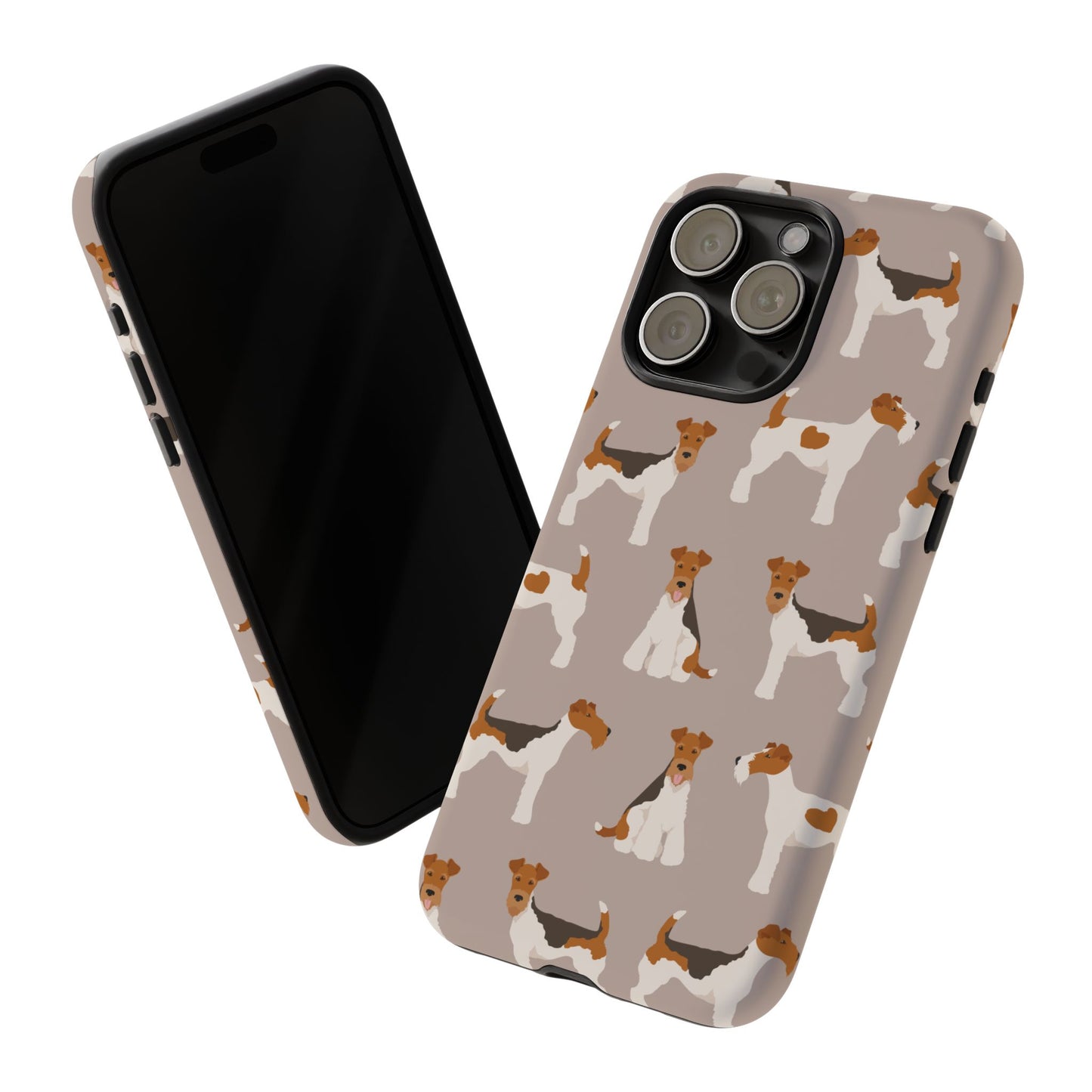 Dog Lover Tough Case - Stylish Phone Case Featuring Playful Fox Terriers
