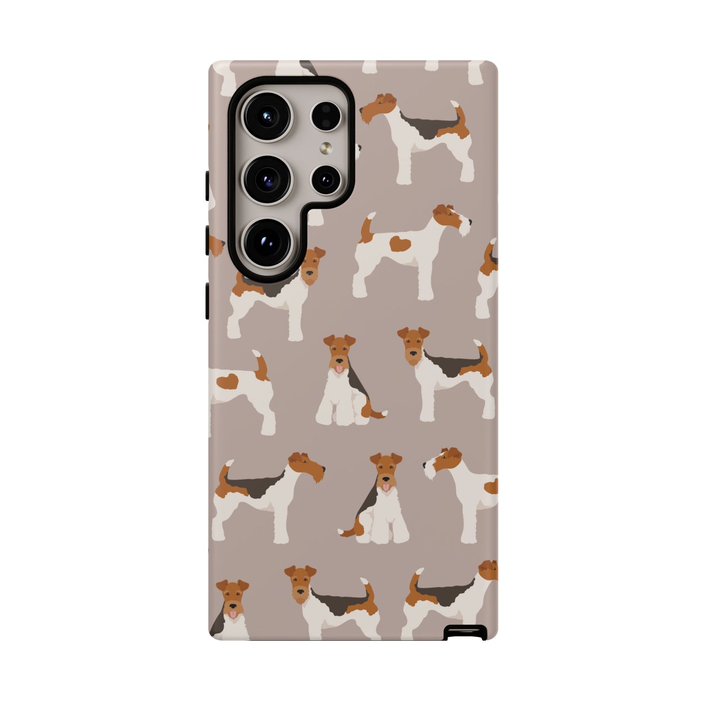 Dog Lover Tough Case - Stylish Phone Case Featuring Playful Fox Terriers