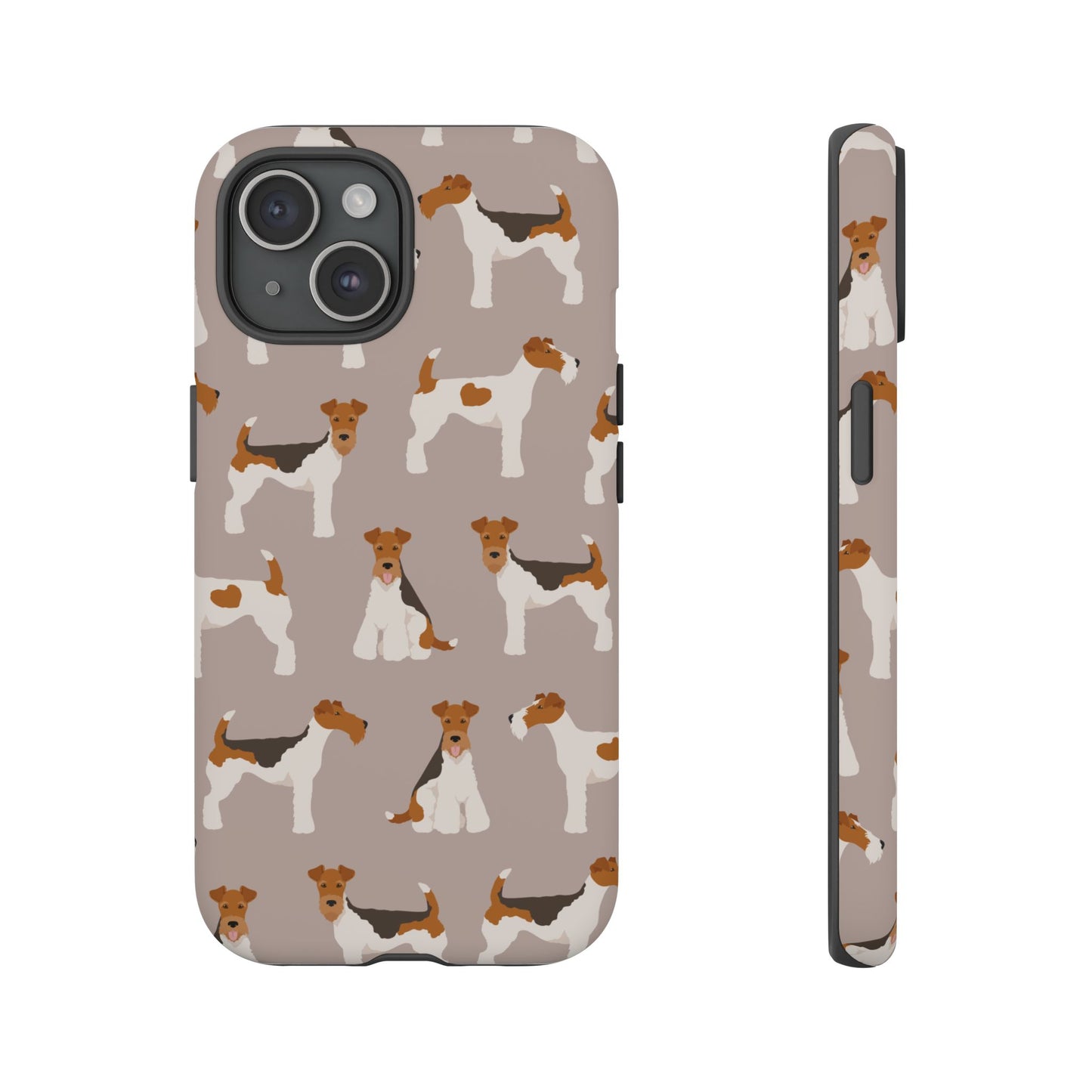 Dog Lover Tough Case - Stylish Phone Case Featuring Playful Fox Terriers