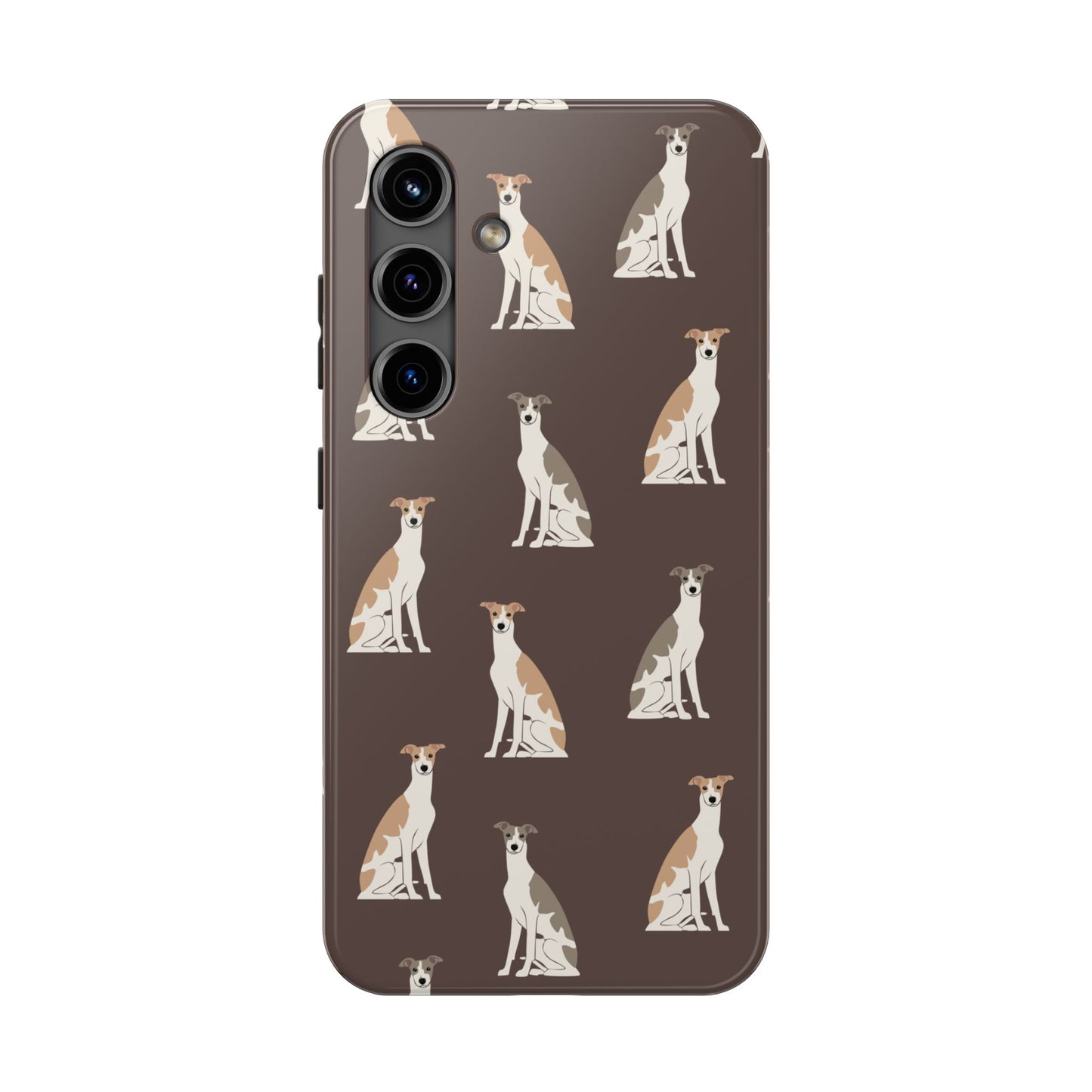 Elegant Grey Hound Pattern Phone Case - Durable & Stylish Dog Lover Accessory