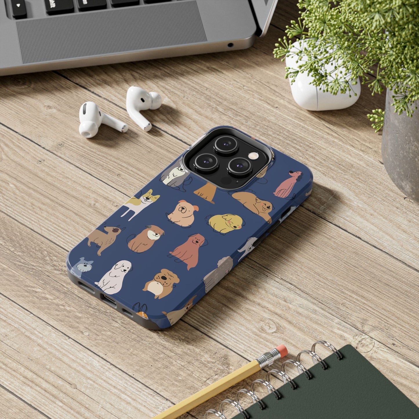 Cute Cartoon Dog Tough Phone Case - Perfect for Pet Lovers