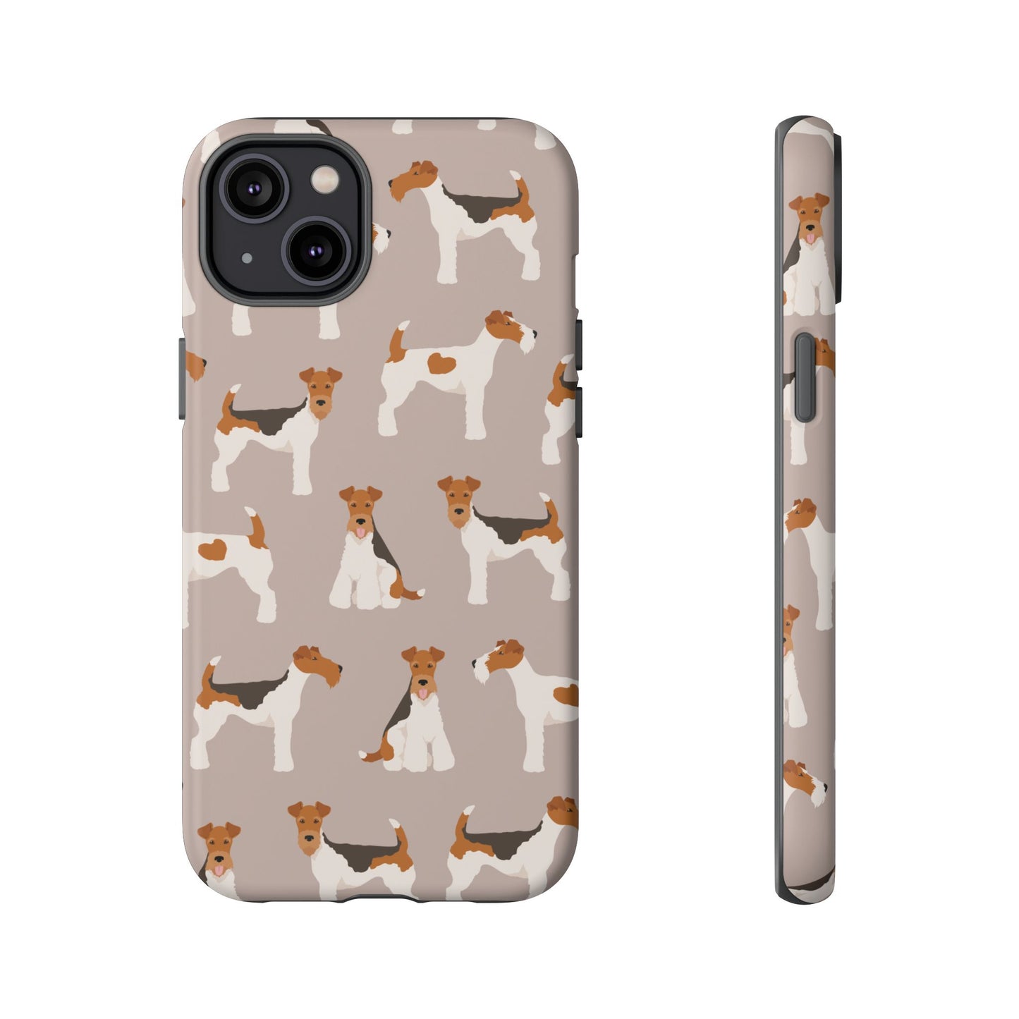 Dog Lover Tough Case - Stylish Phone Case Featuring Playful Fox Terriers